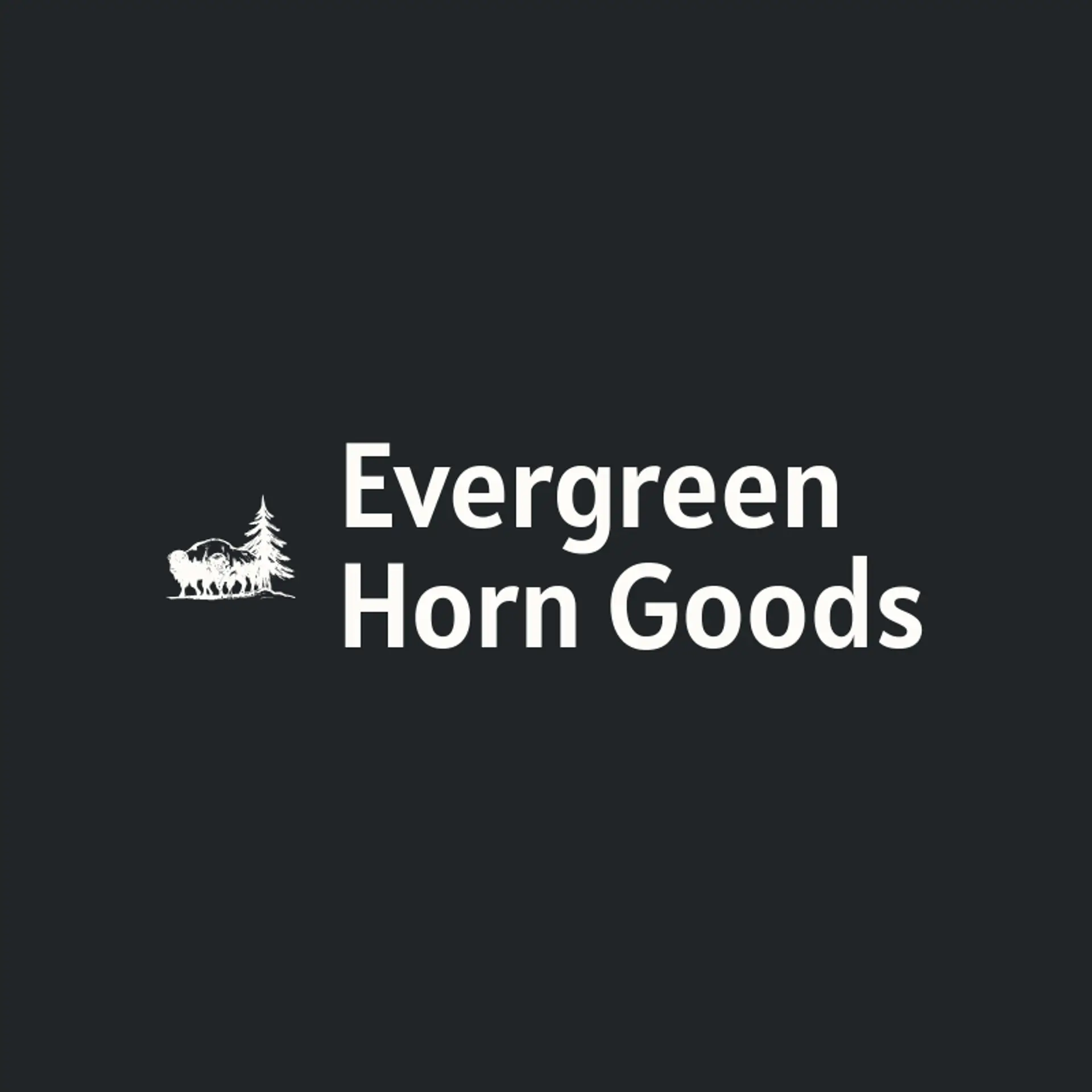 Evergreen Horn Goods logo for bison