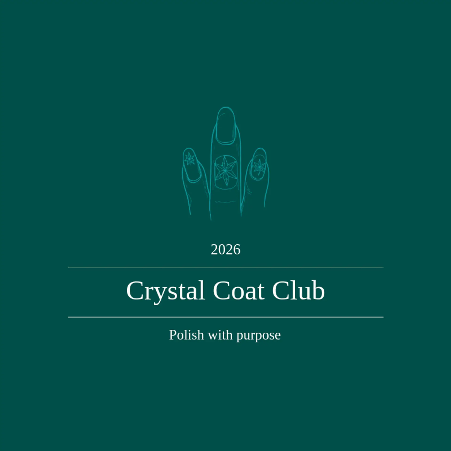 Crystal Coat Club logo for nails
