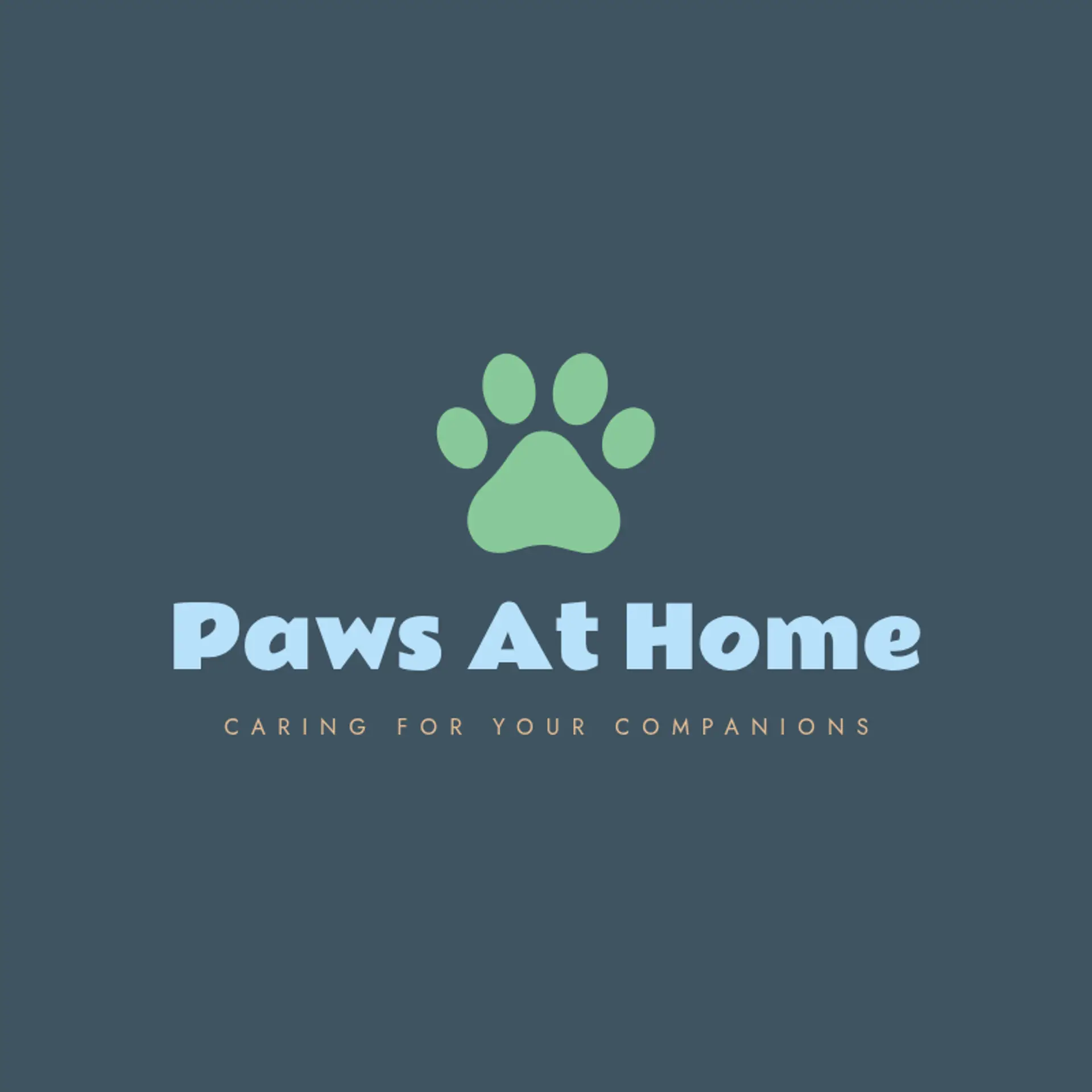 Paws at Home logo for pet sitting