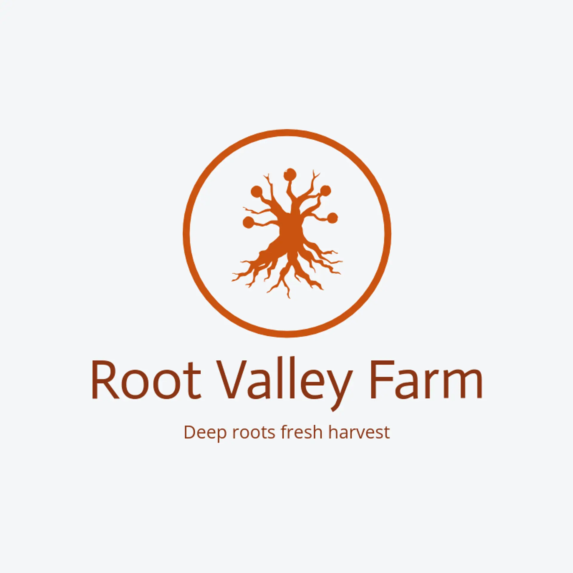 Root Valley Farm logo for roots