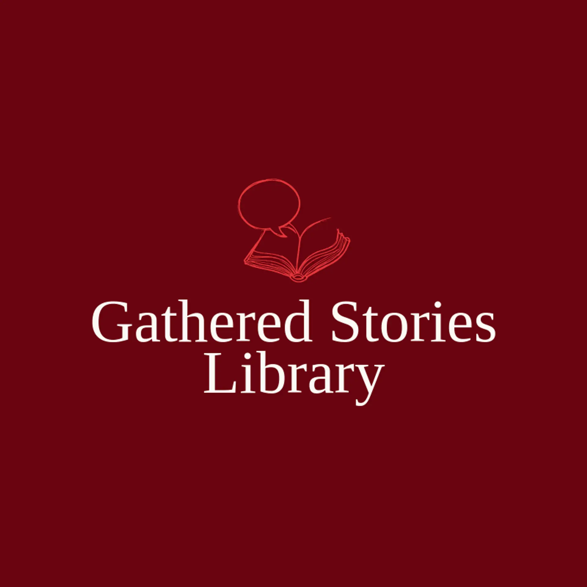 Gathered Stories Library logo for library