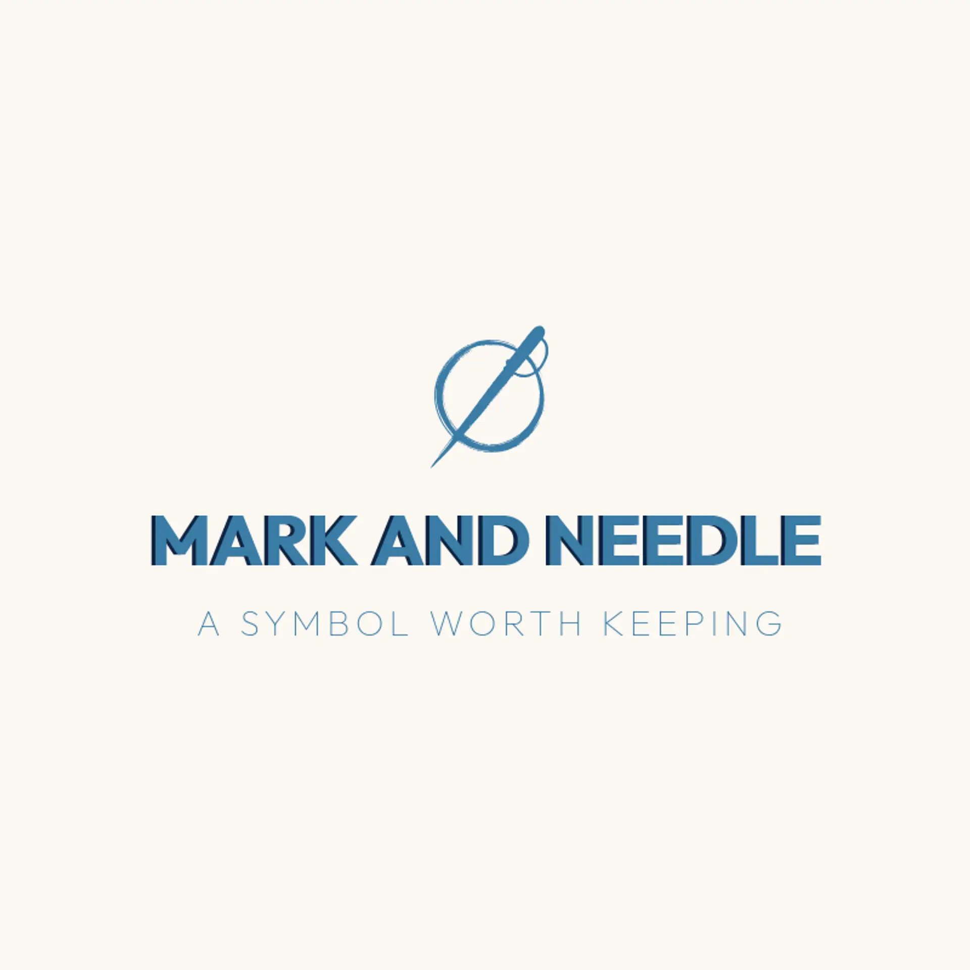 Mark And Needle logo for embroidery