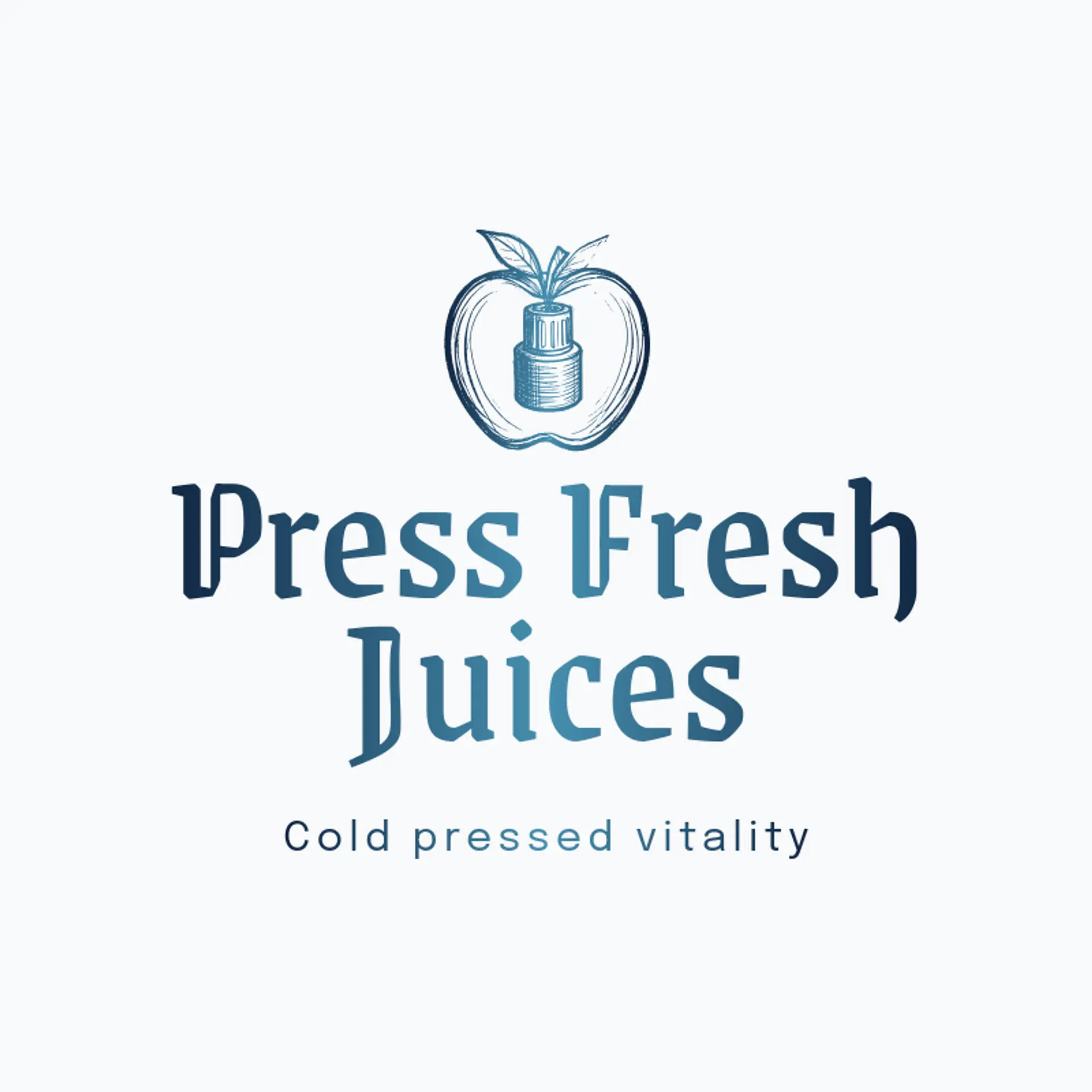 Press Fresh Juices logo for apple