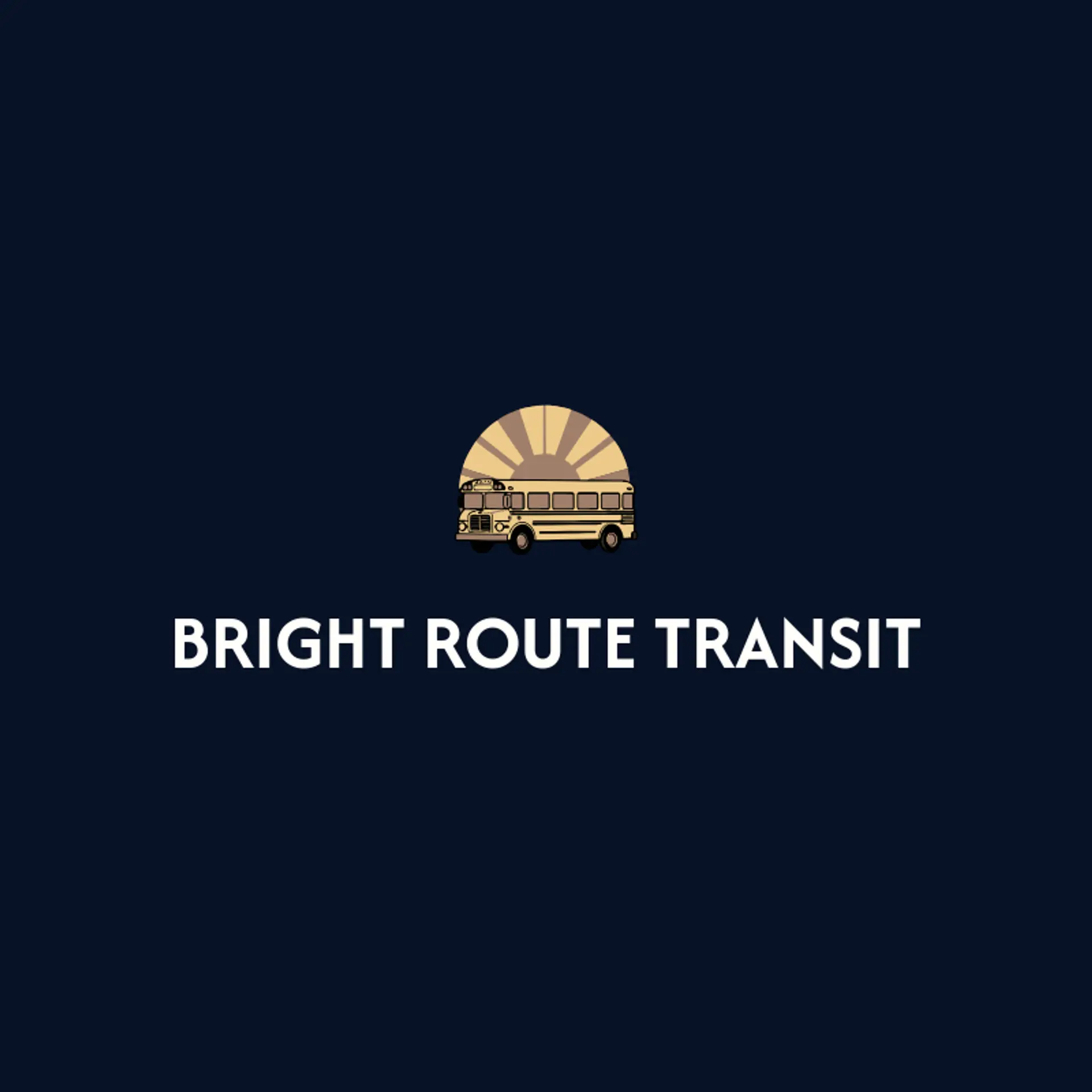 Bright Route Transit logo for school bus