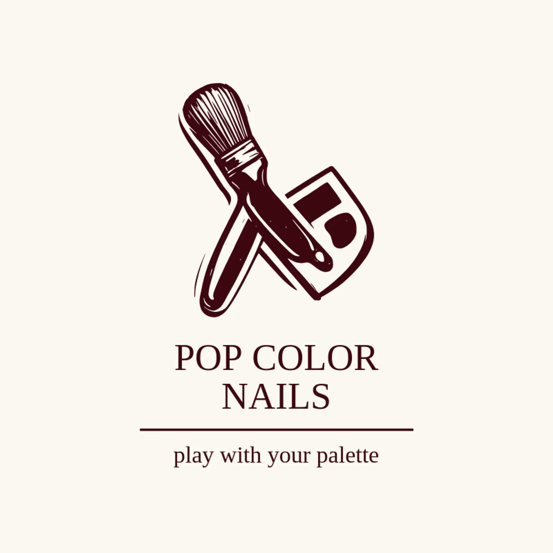 Pop Color Nails logo for nails