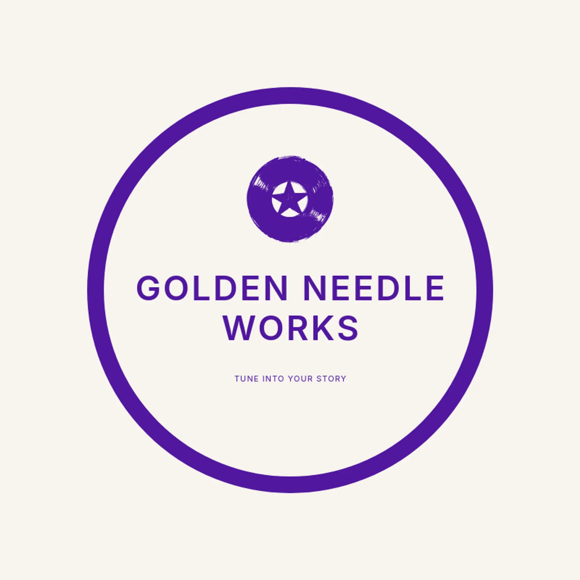 Golden Needle Works logo for studio