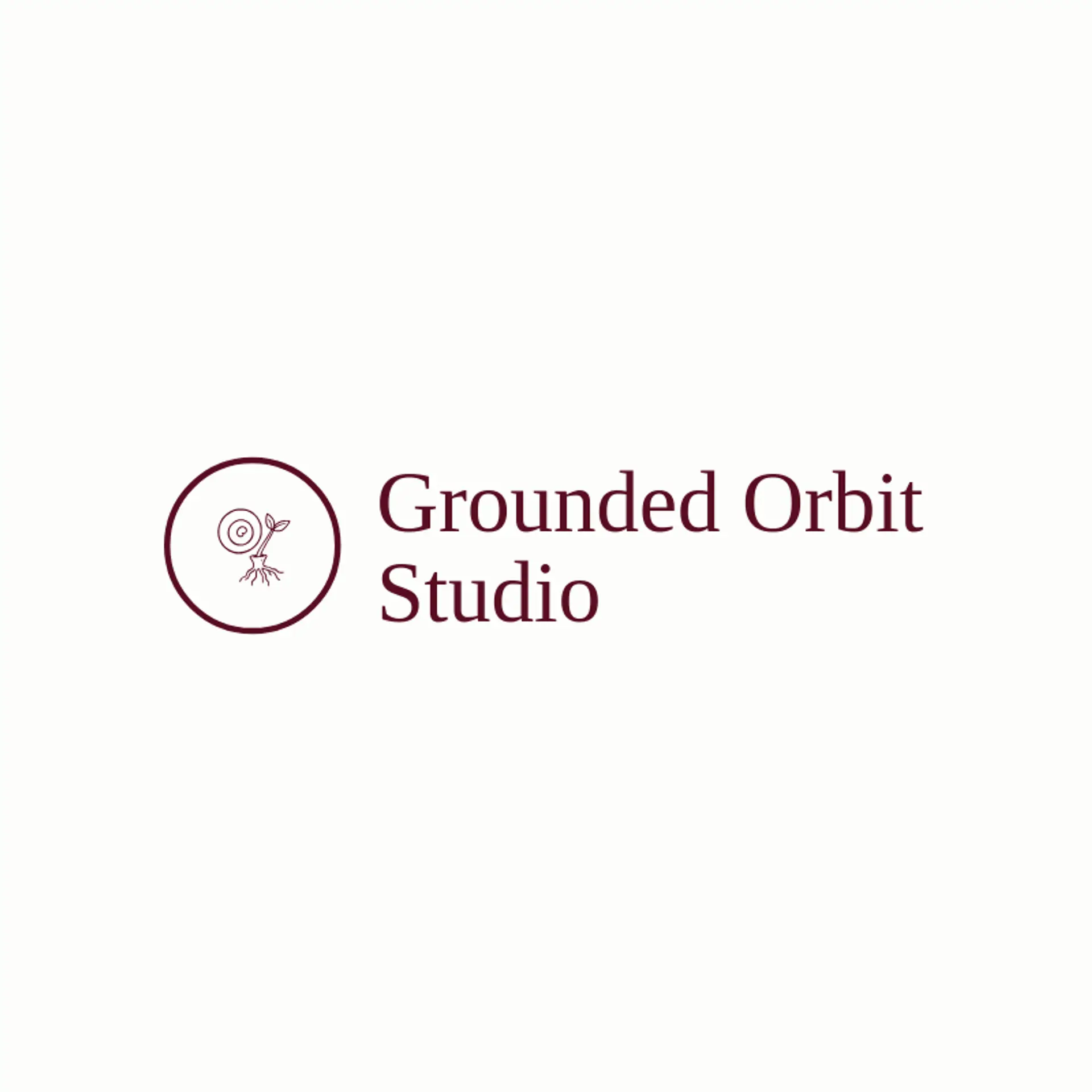 Grounded Orbit Studio logo for spiral