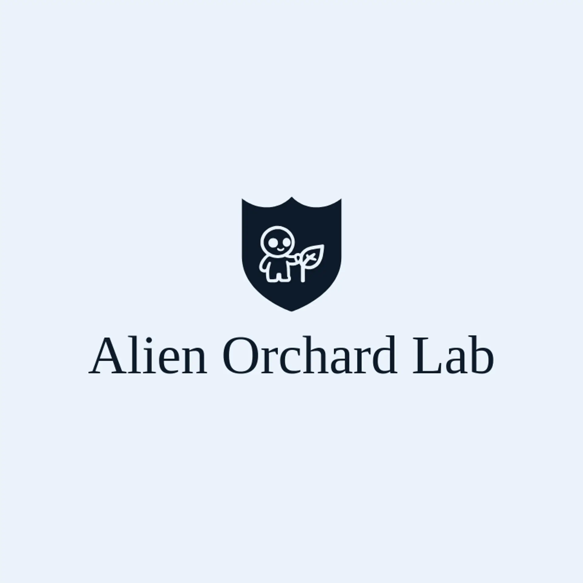 Alien Orchard Lab logo for sci fi