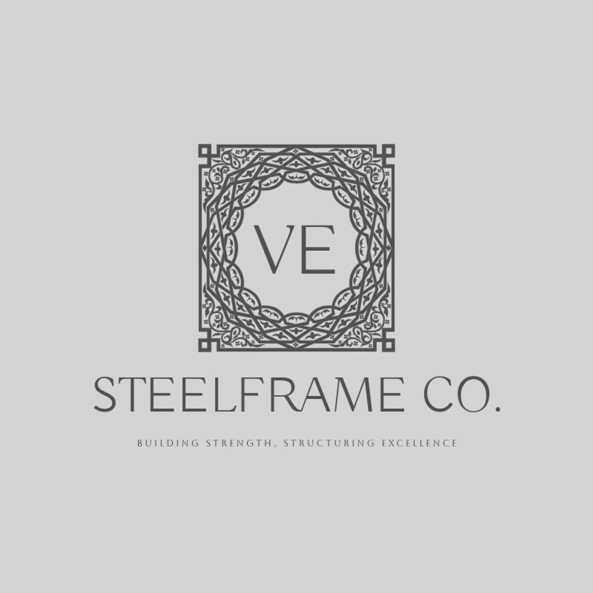 SteelFrame Co. logo for construction business