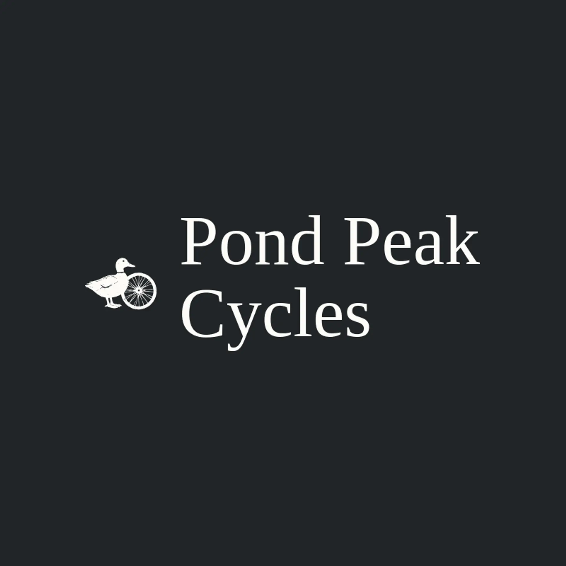 Pond Peak Cycles logo for duck