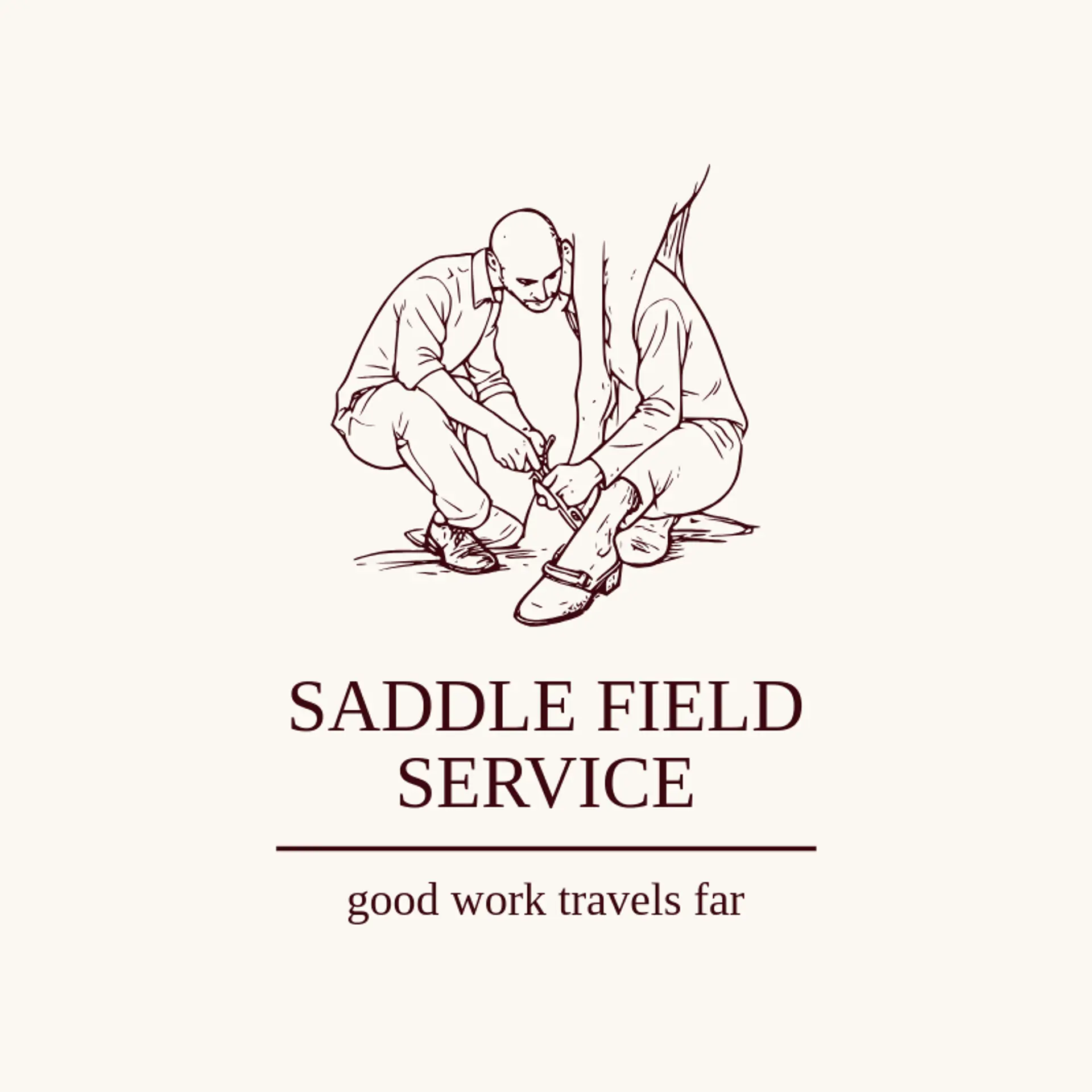 Saddle Field Service logo for farrier