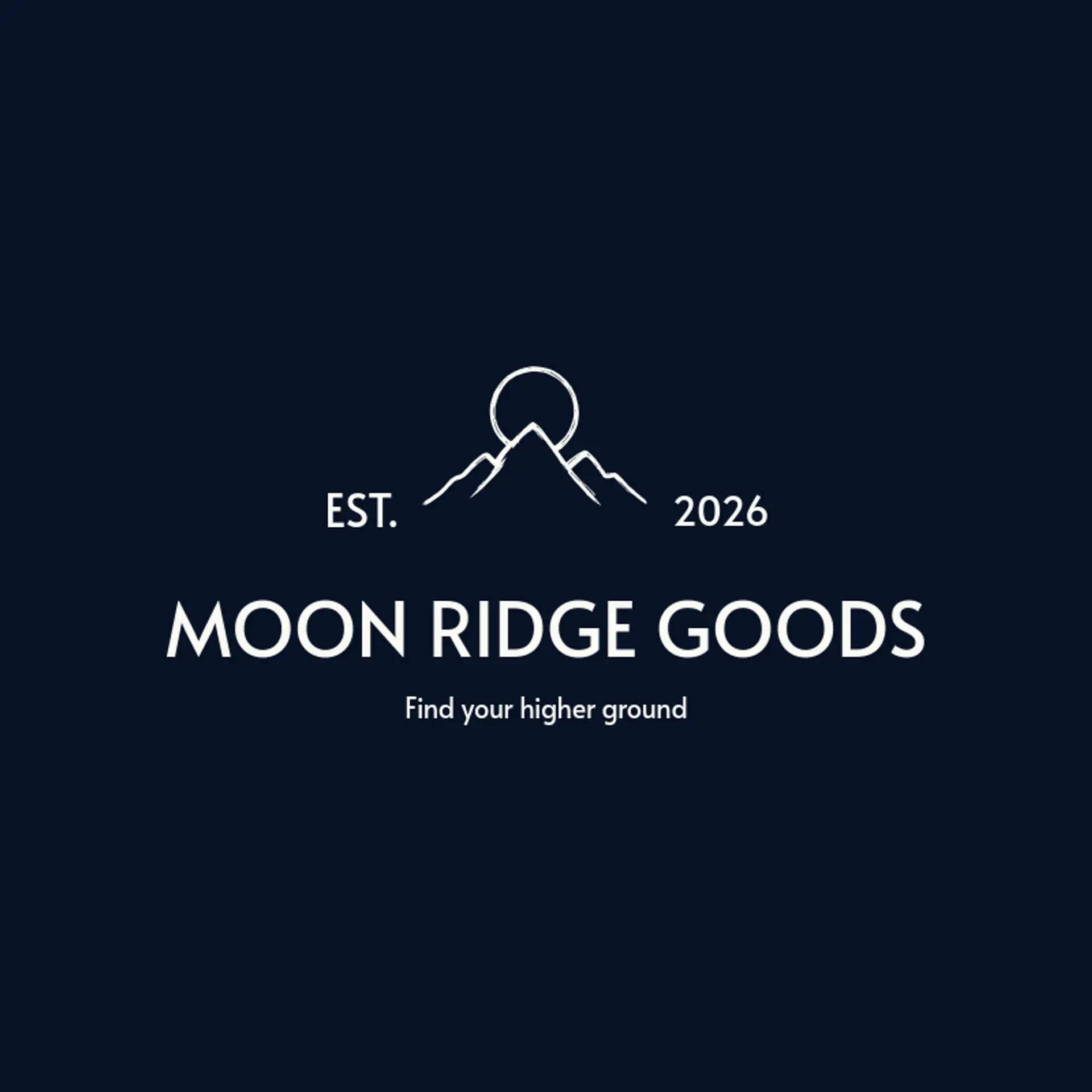 Moon Ridge Goods logo for moon