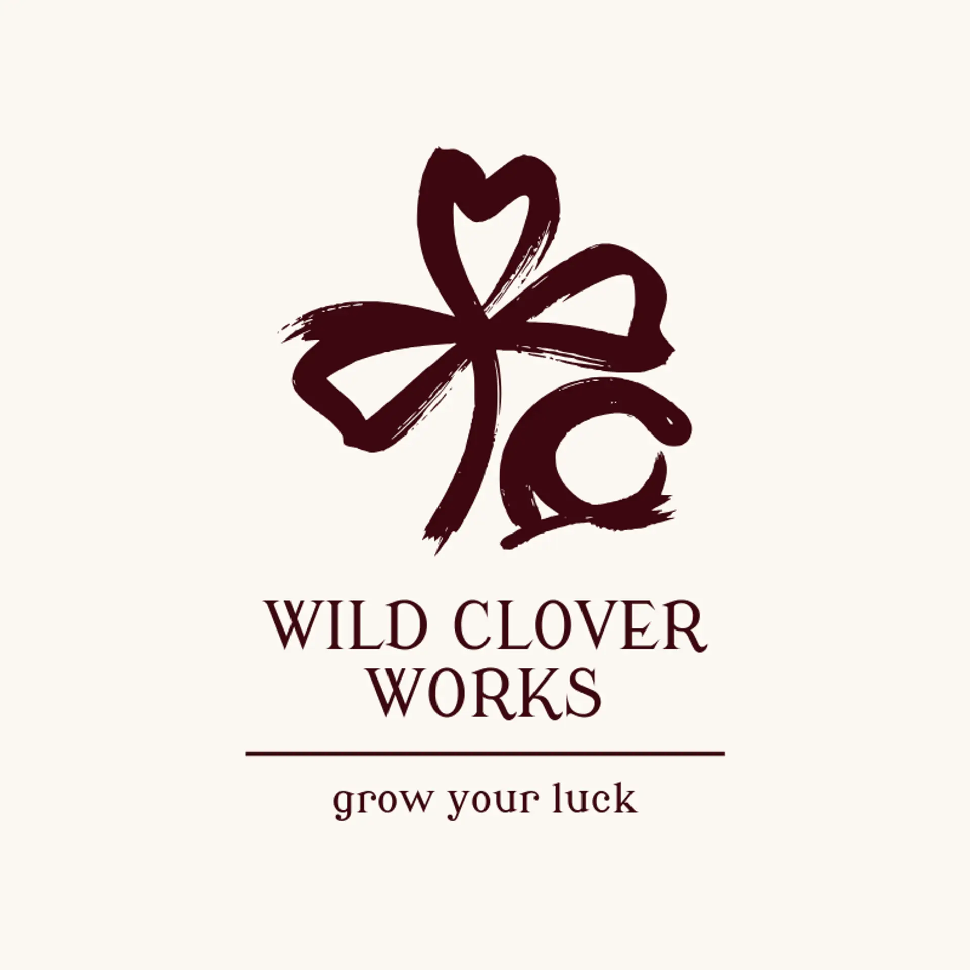 Wild Clover Works logo for bunny