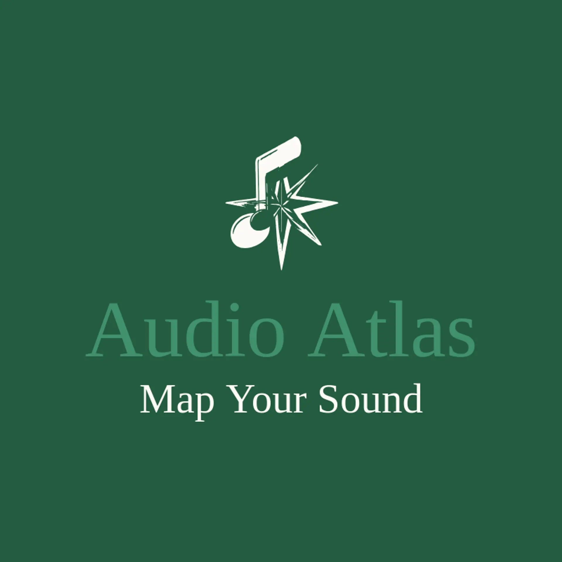 Audio Atlas logo for music note