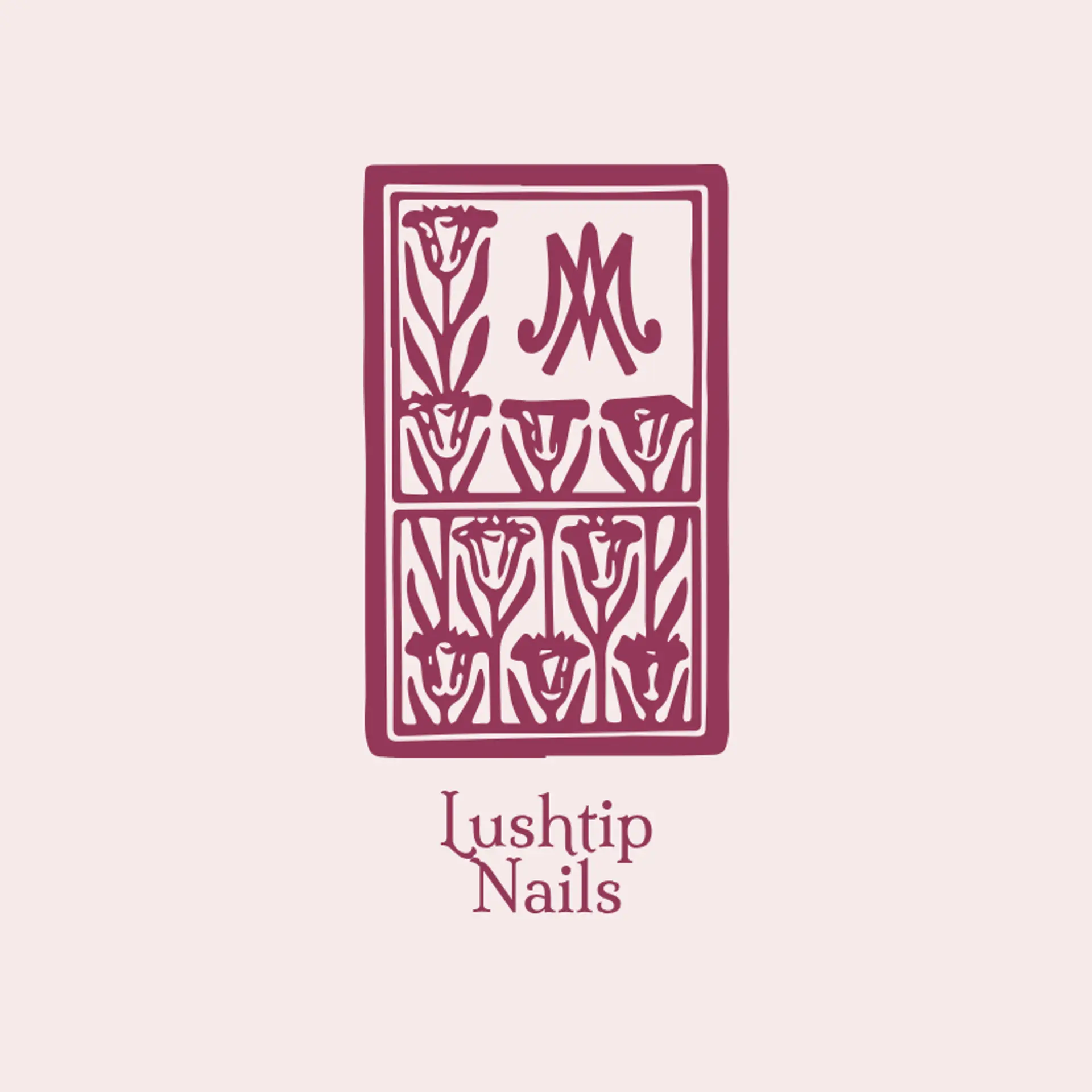 LushTip Nails logo for nail spa