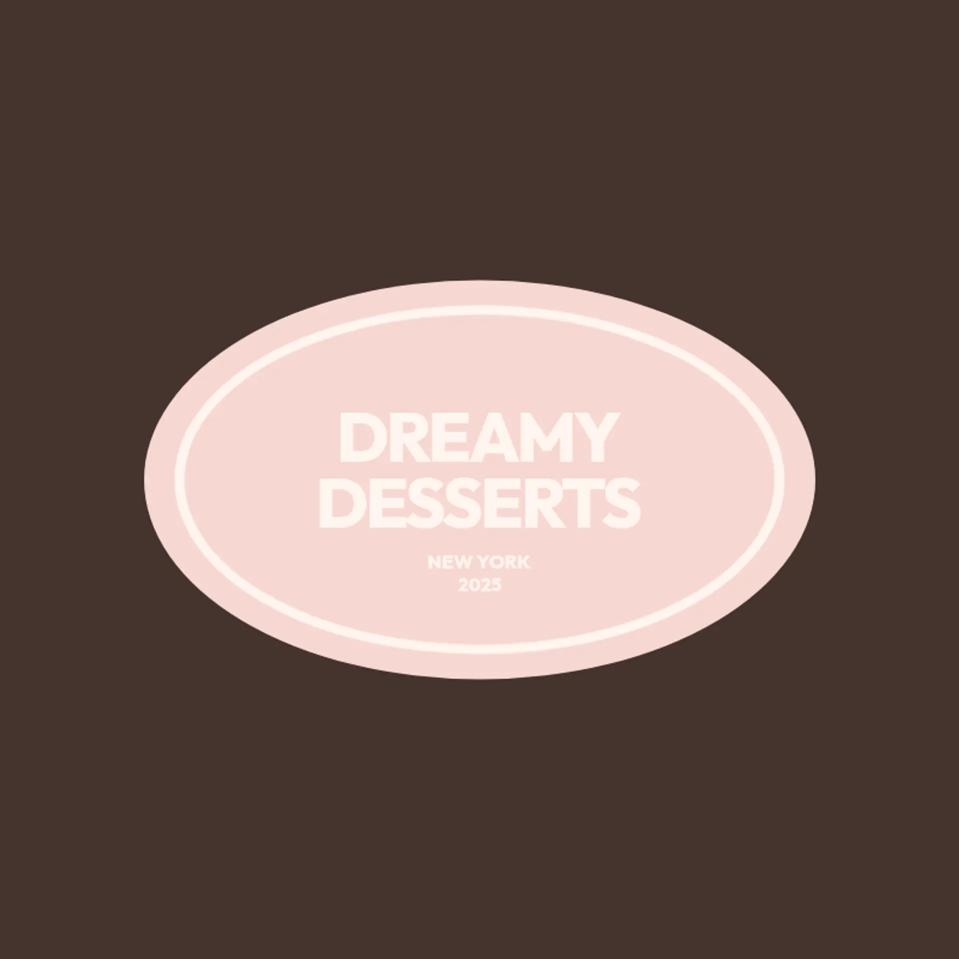 Dreamy Desserts logo for cake