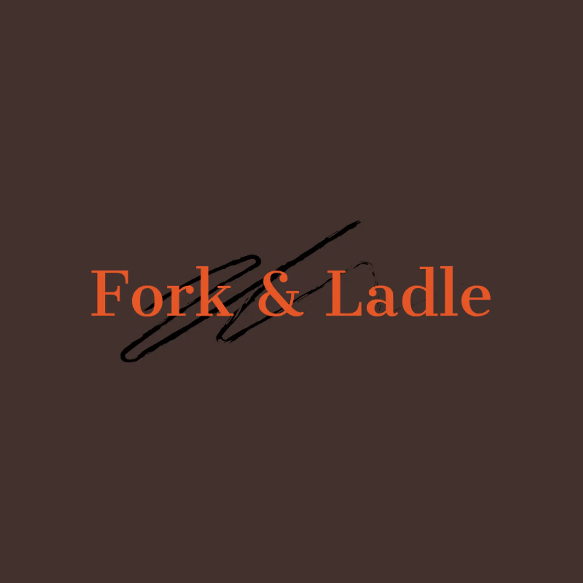 Fork & Ladle logo for food restaurant