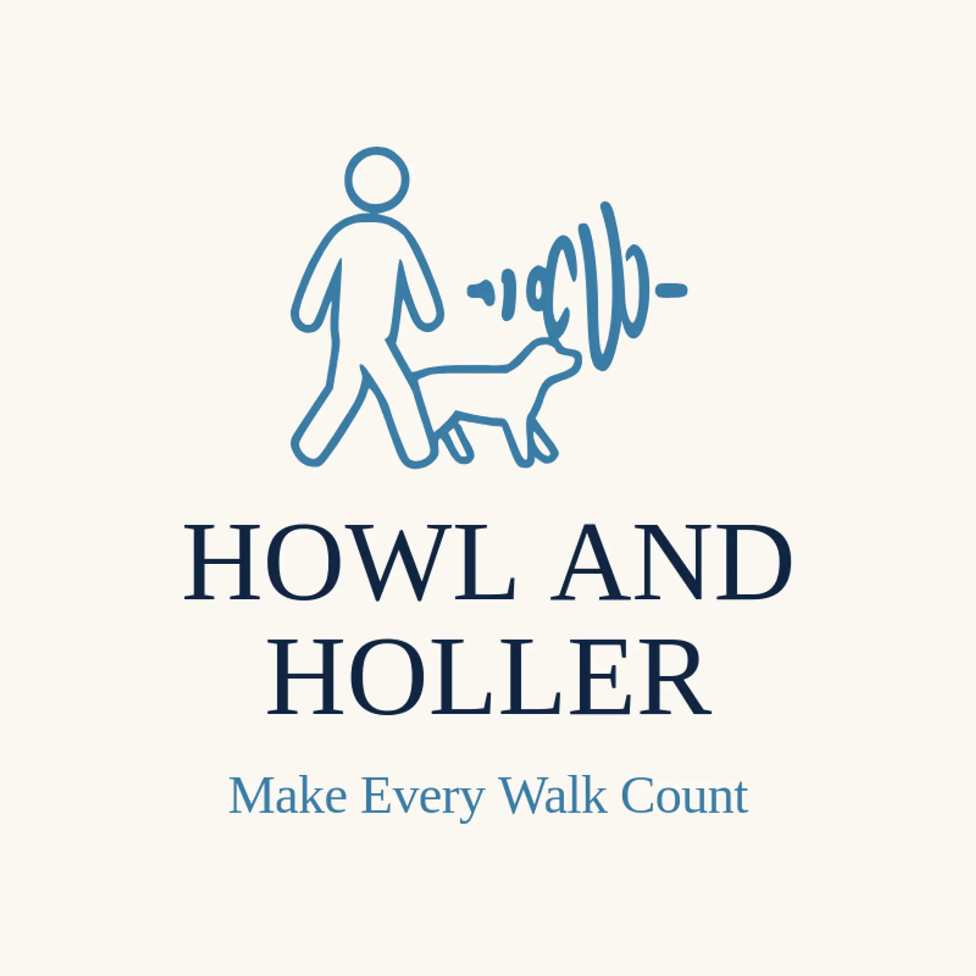 Howl and Holler logo for dog walking