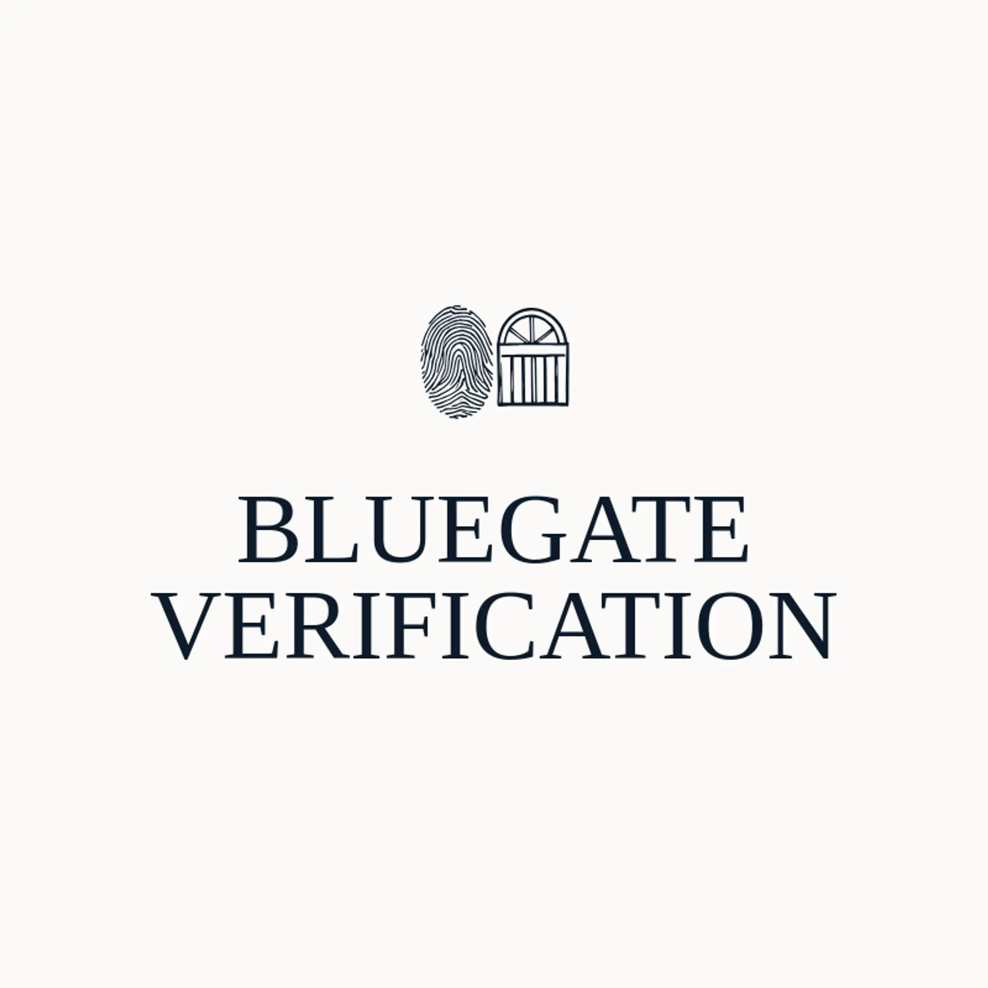 Bluegate Verification logo for fingerprint