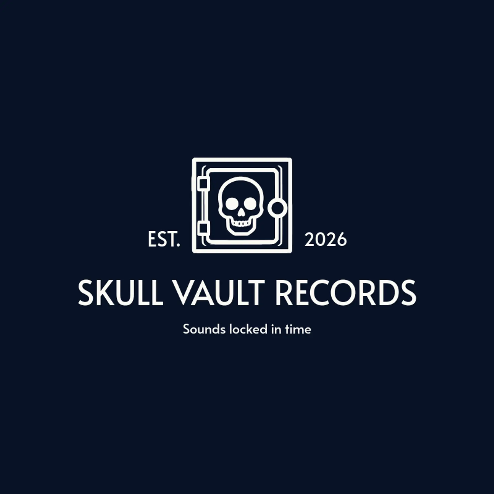 Skull Vault Records logo for skull