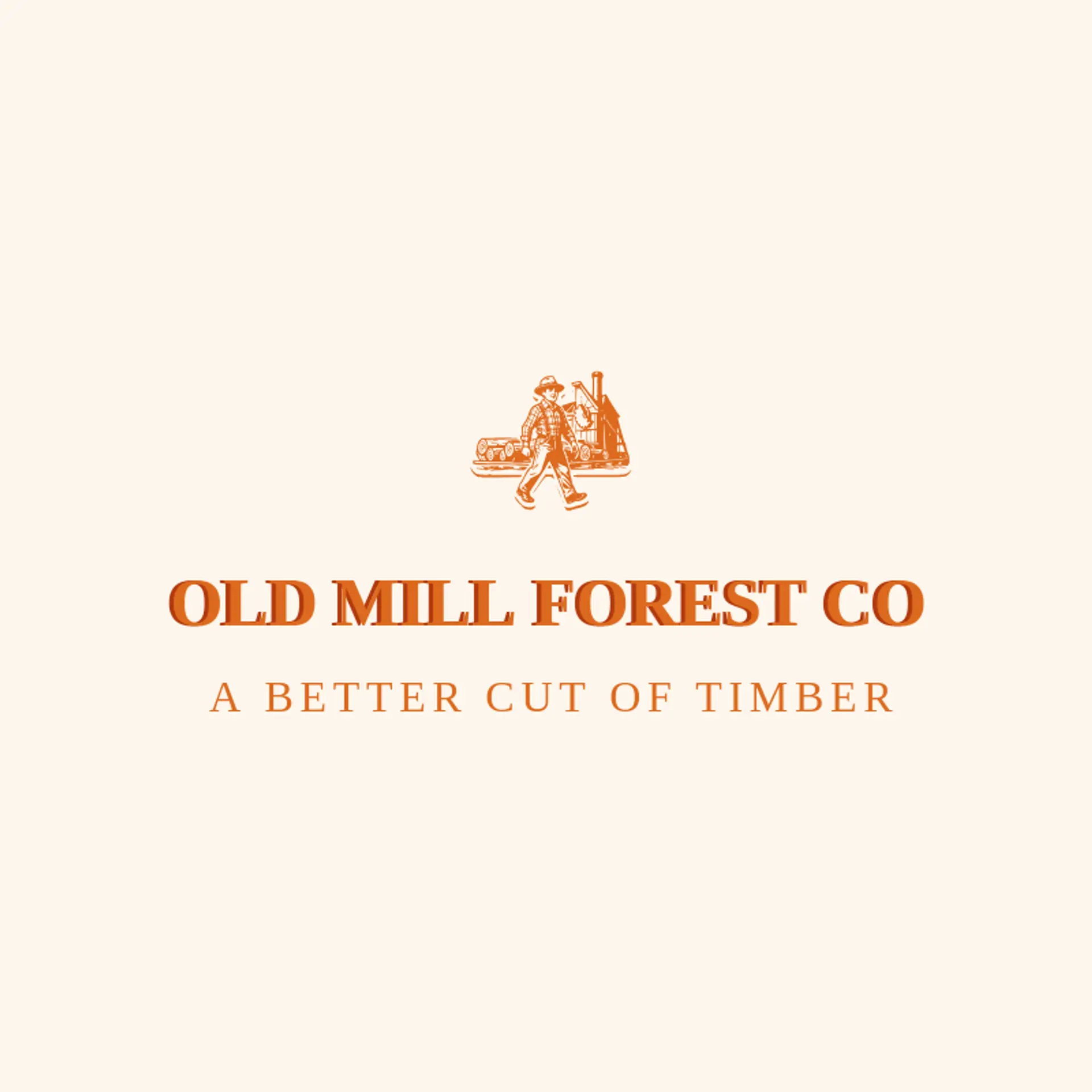 Old Mill Forest Co logo for lumberjack