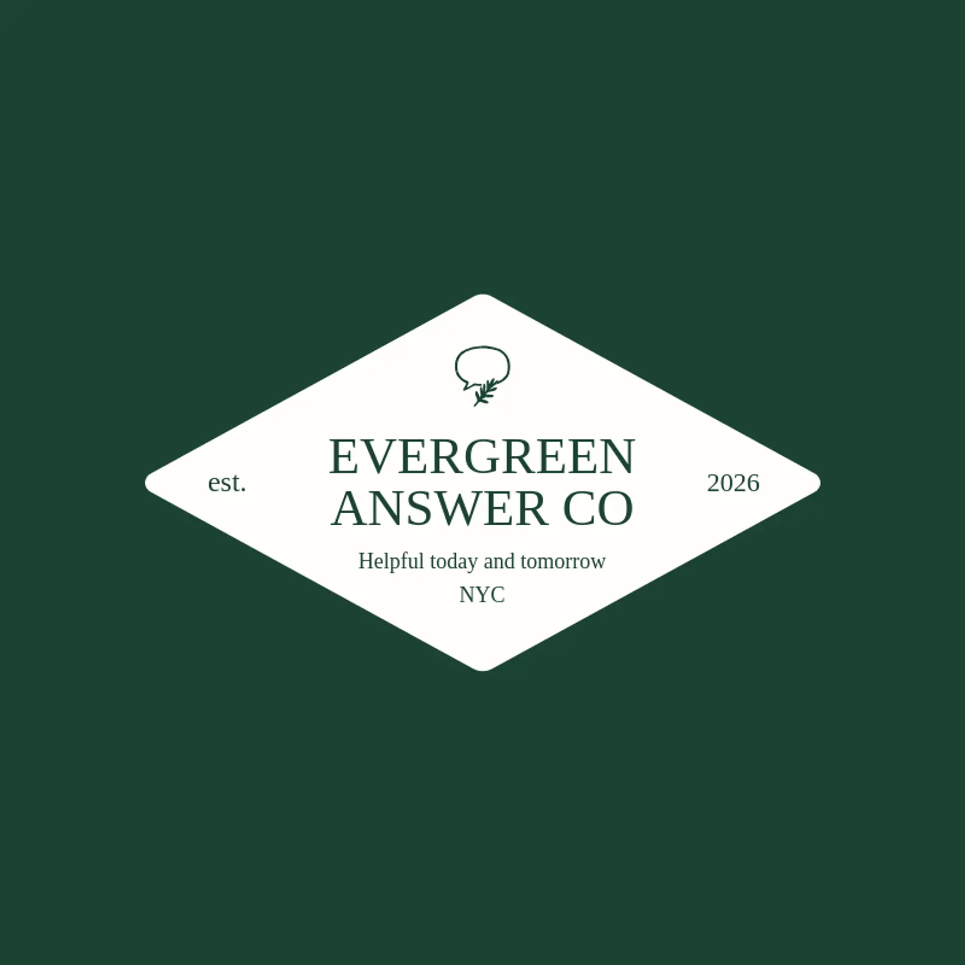 Evergreen Answer Co logo for chatbot