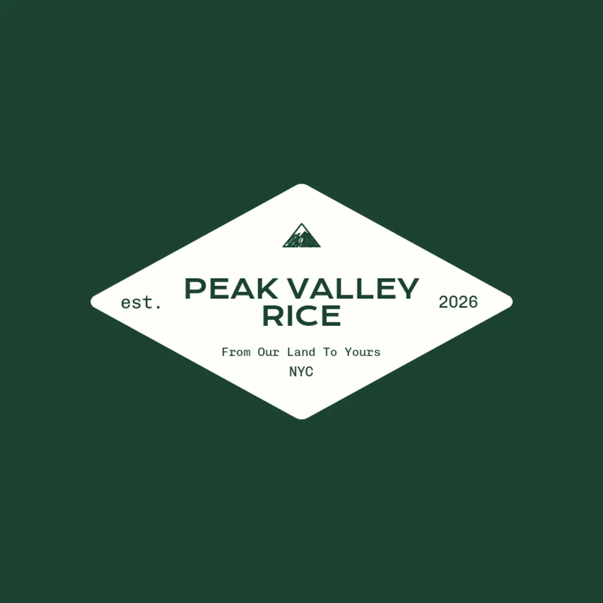 Peak Valley Rice logo for rice