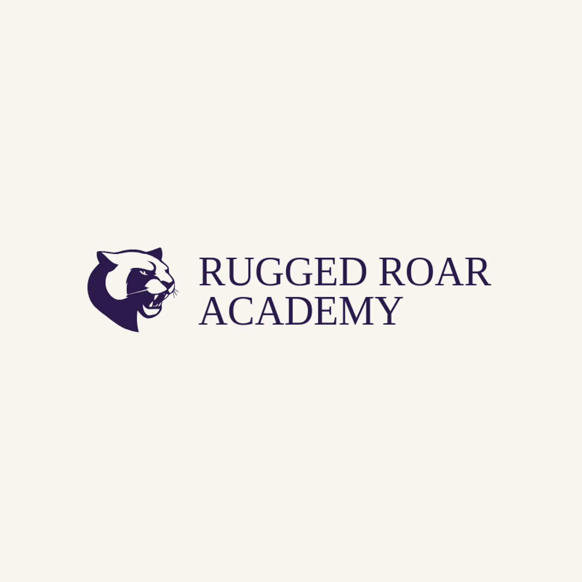 Rugged Roar Academy logo for cougar