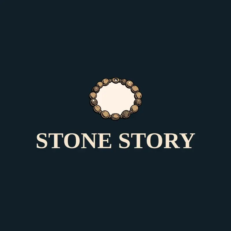 The bracelet business name Stone Story as a branded logo with a color icon