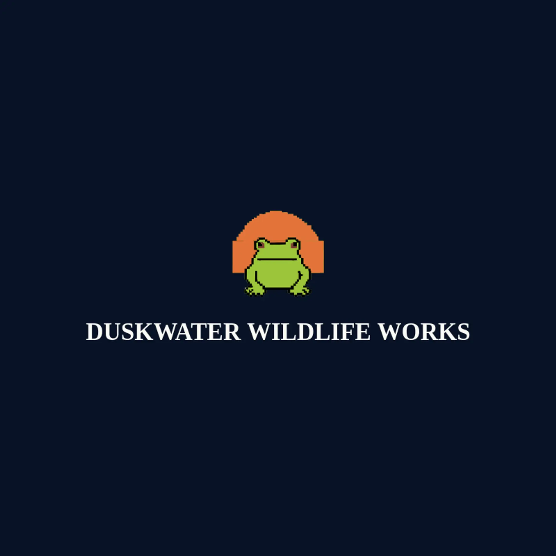 Duskwater Wildlife Works logo for toad