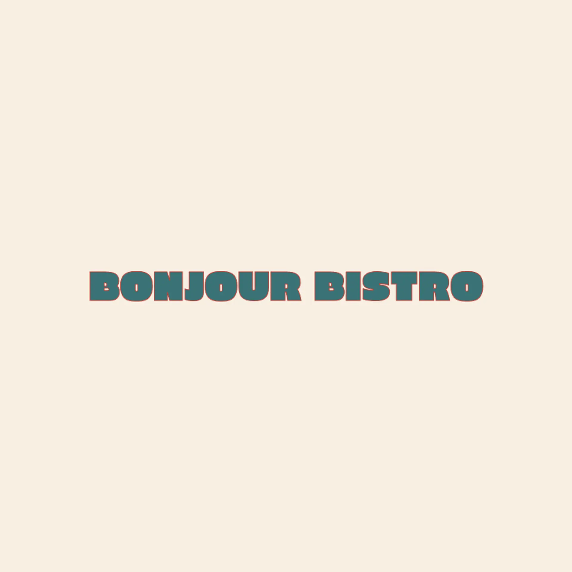 Bonjour Bistro logo for french cafe