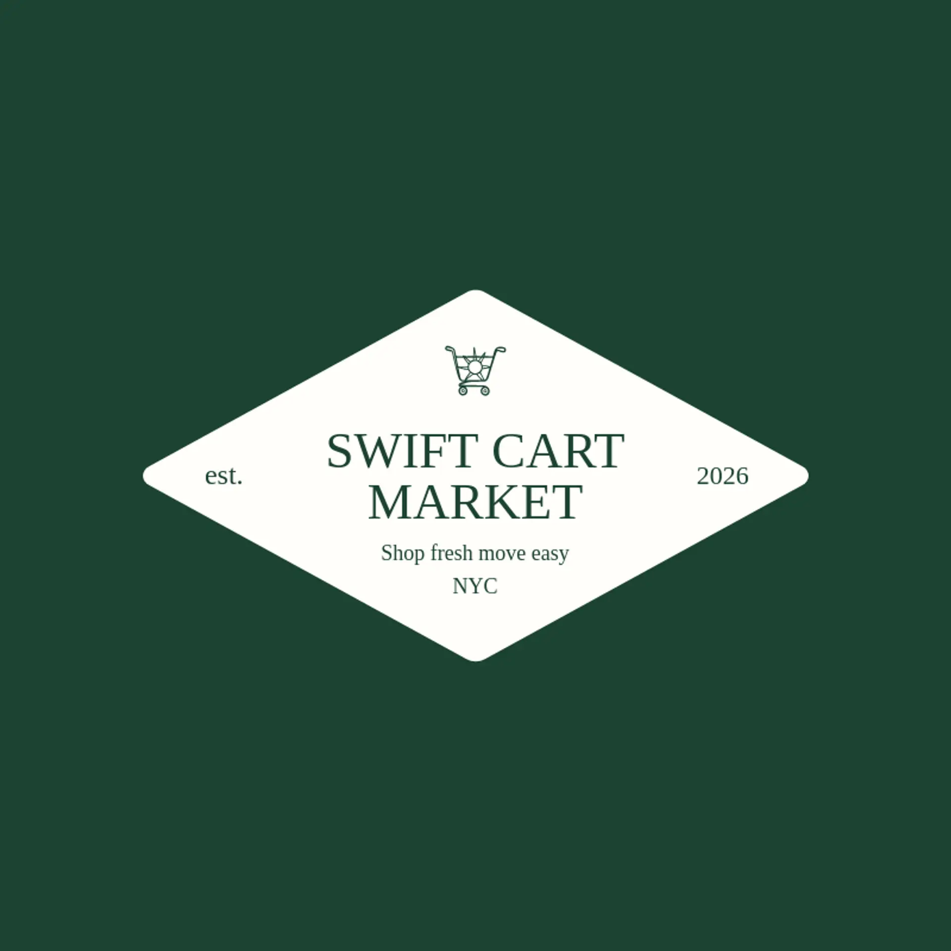 Swift Cart Market logo for grocery store