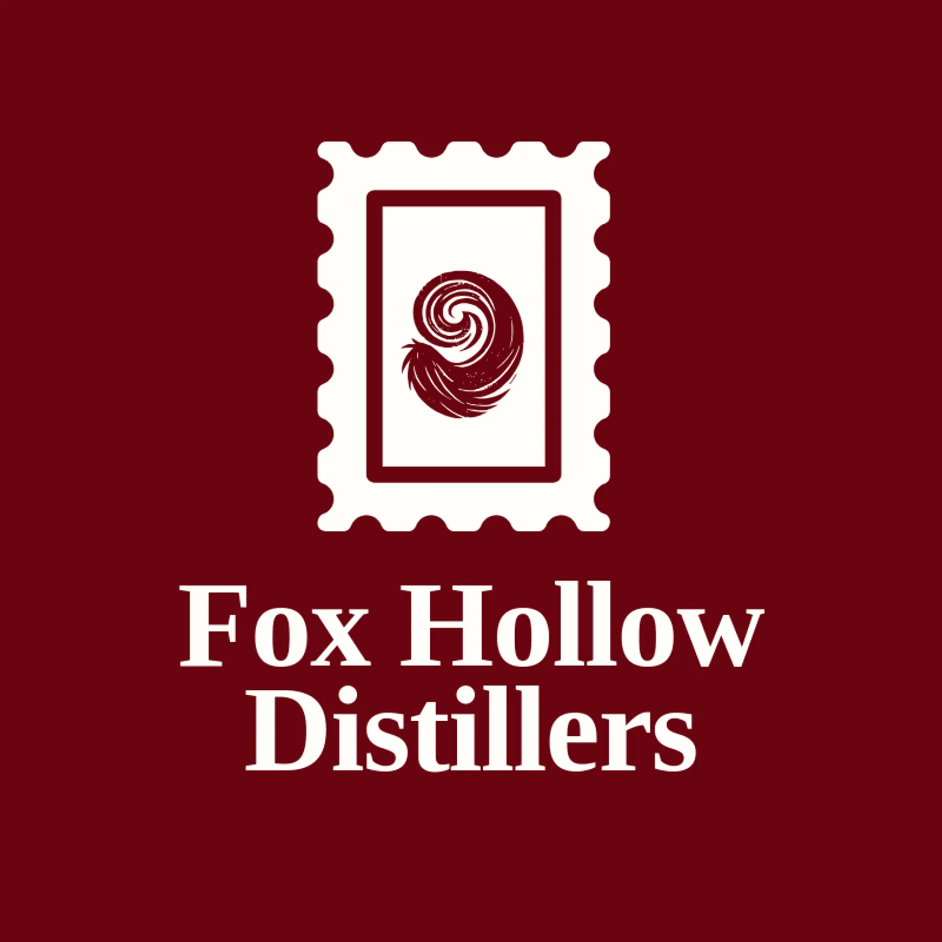 Fox Hollow Distillers logo for bourbon