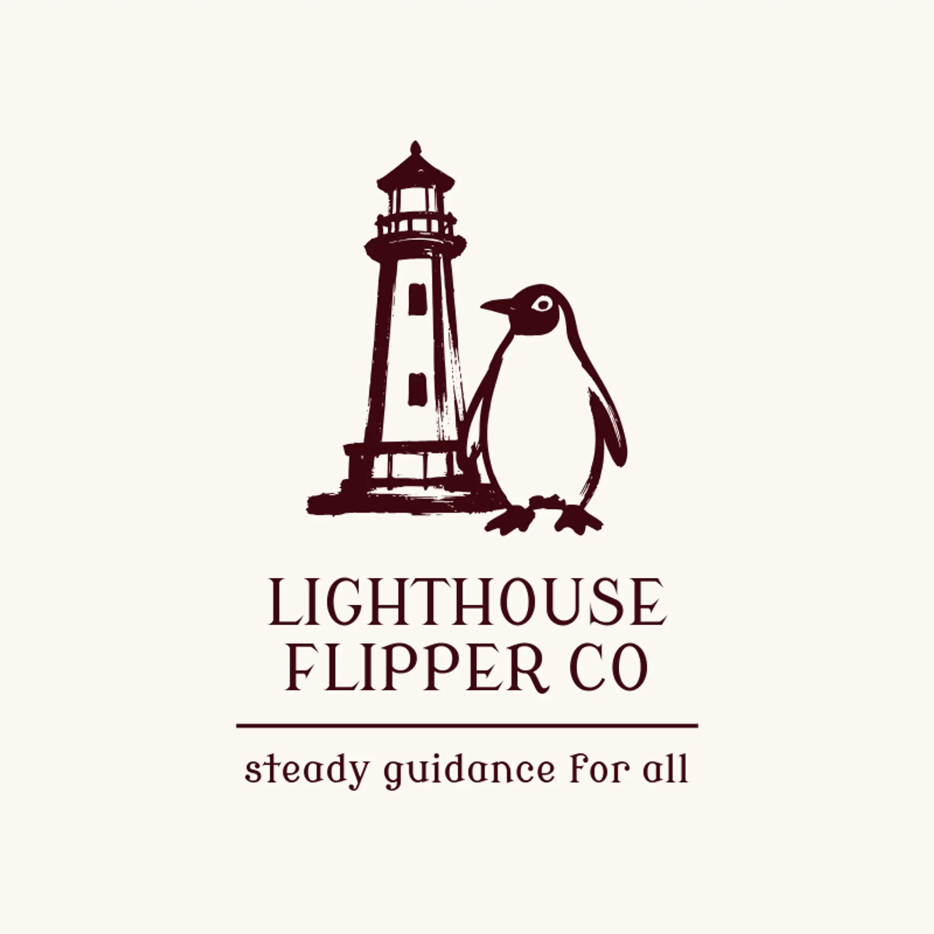 Lighthouse Flipper Co logo for penguin
