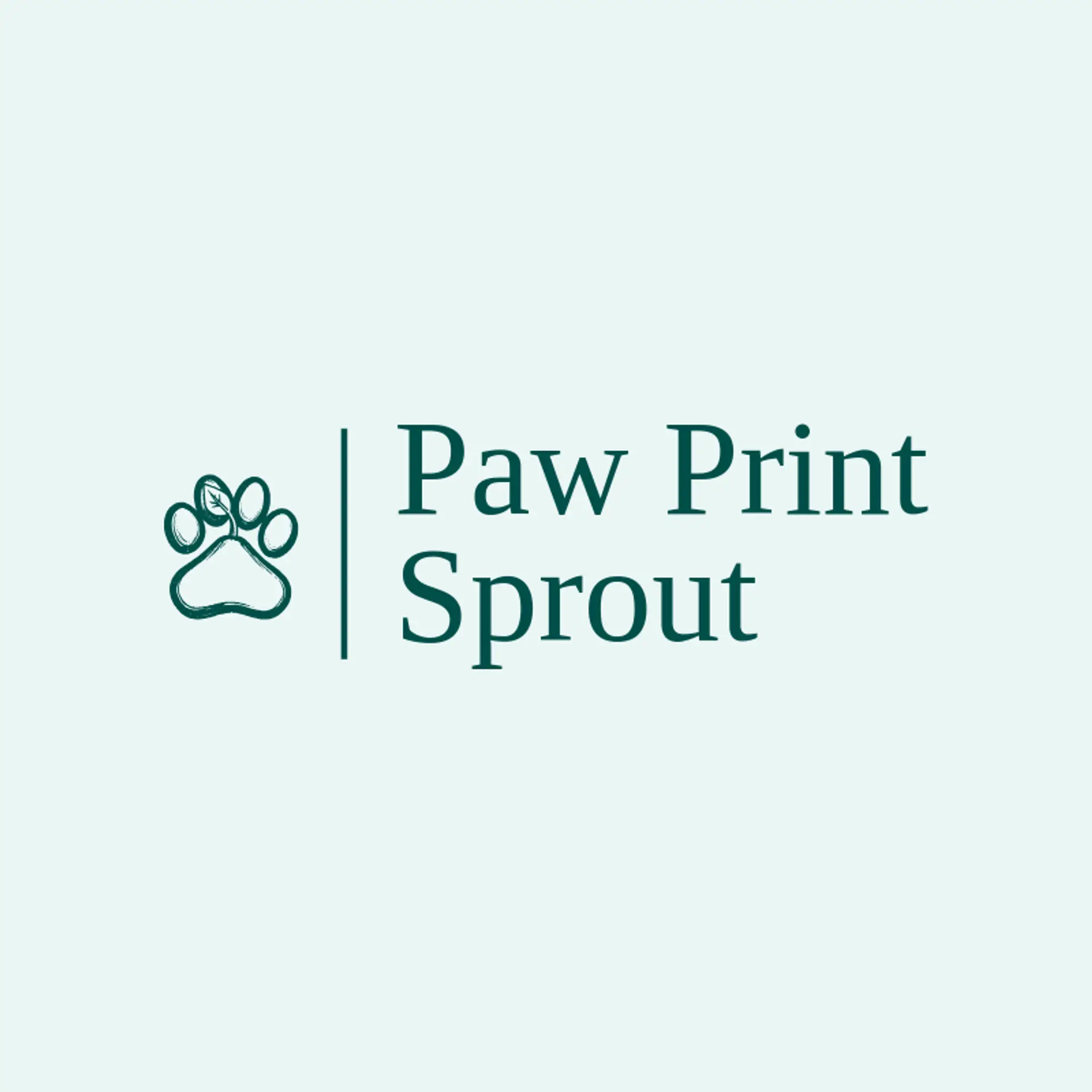 Paw Print Sprout logo for paw print