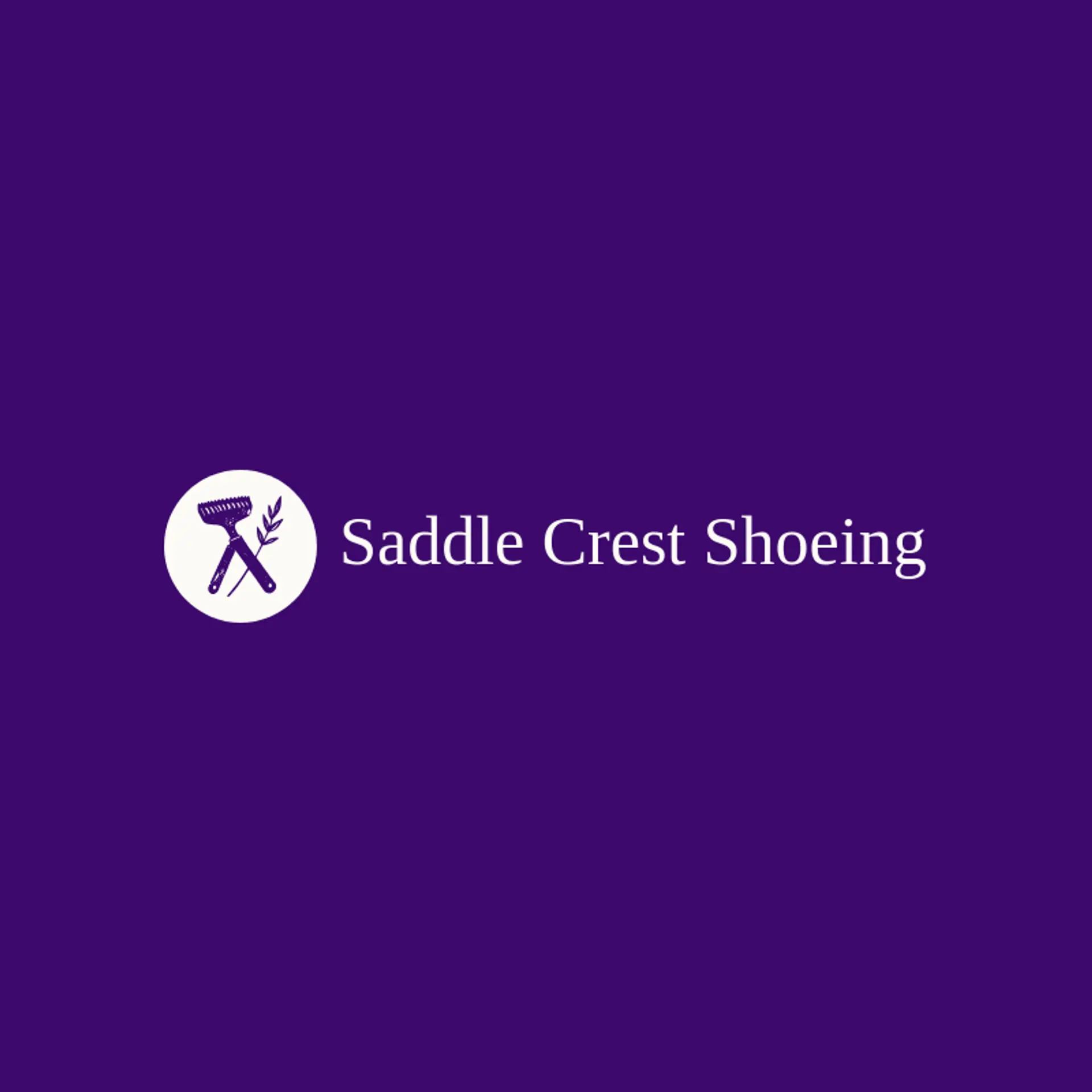 Saddle Crest Shoeing logo for farrier