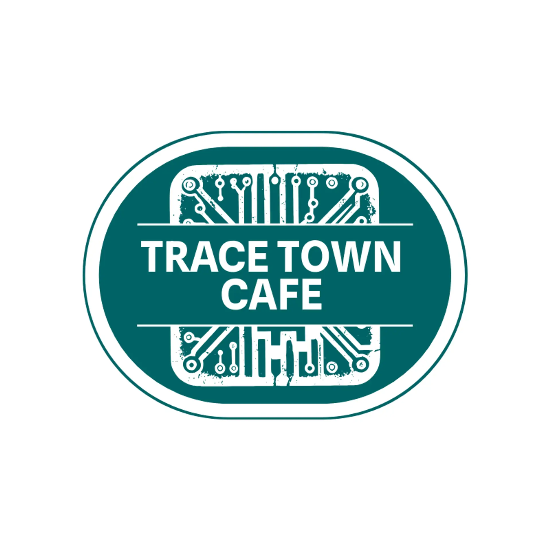 Trace Town Cafe logo for cyber cafe