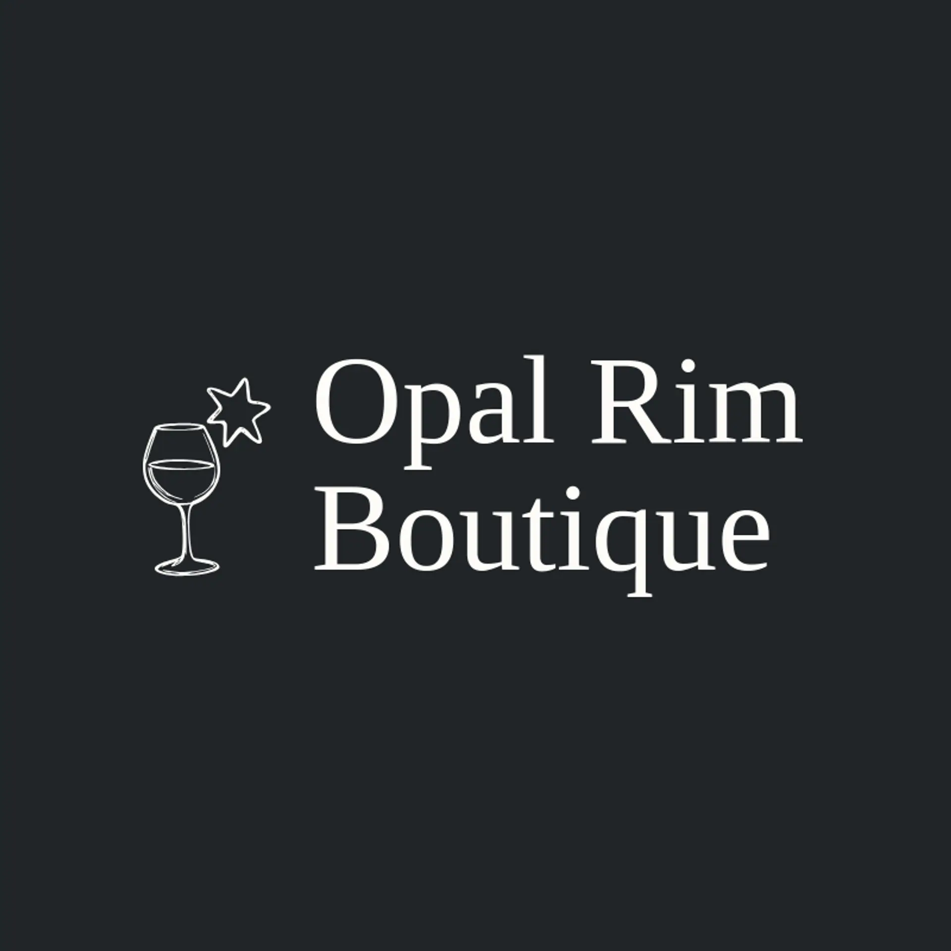 Opal Rim Boutique logo for wine glass