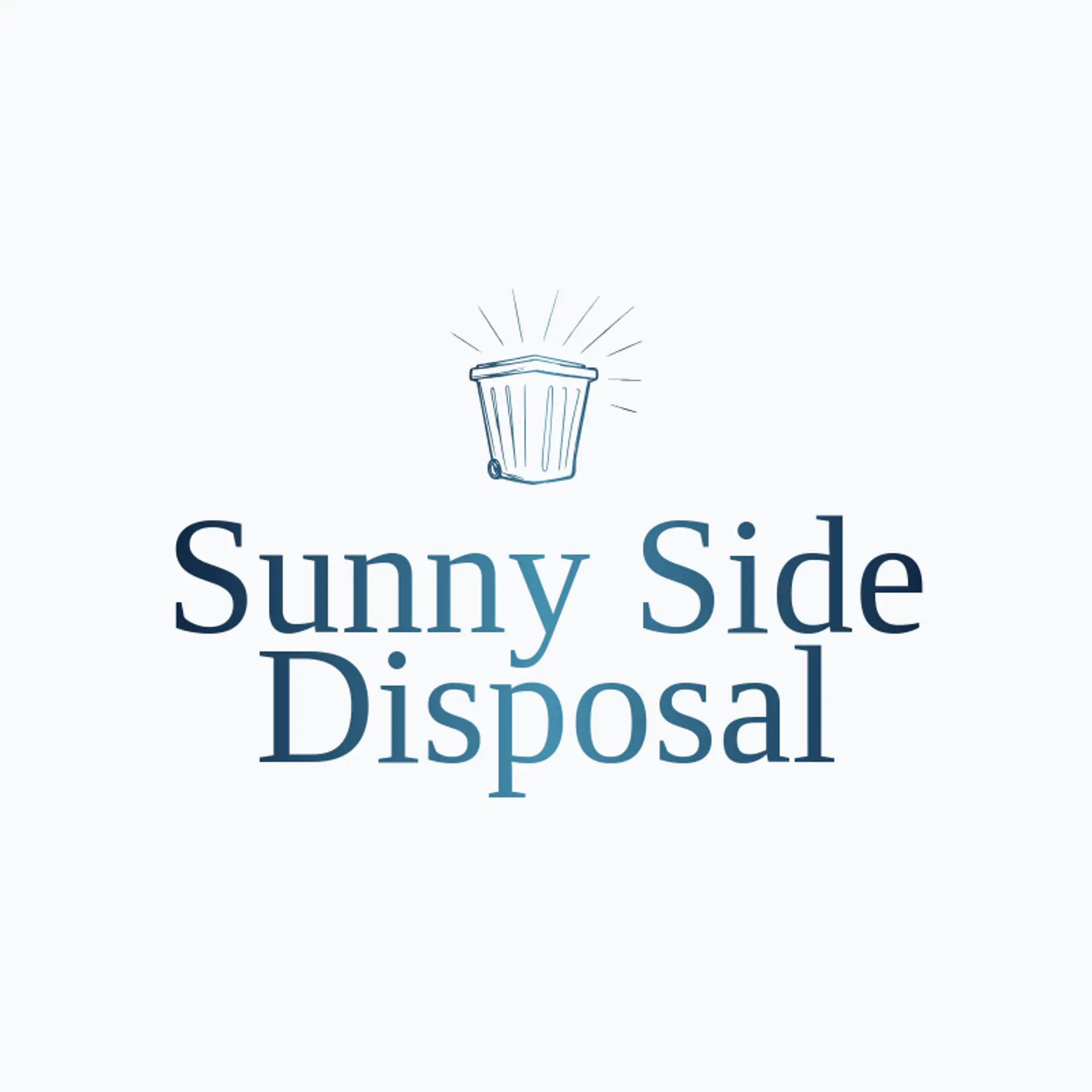 Sunny Side Disposal logo for dumpster