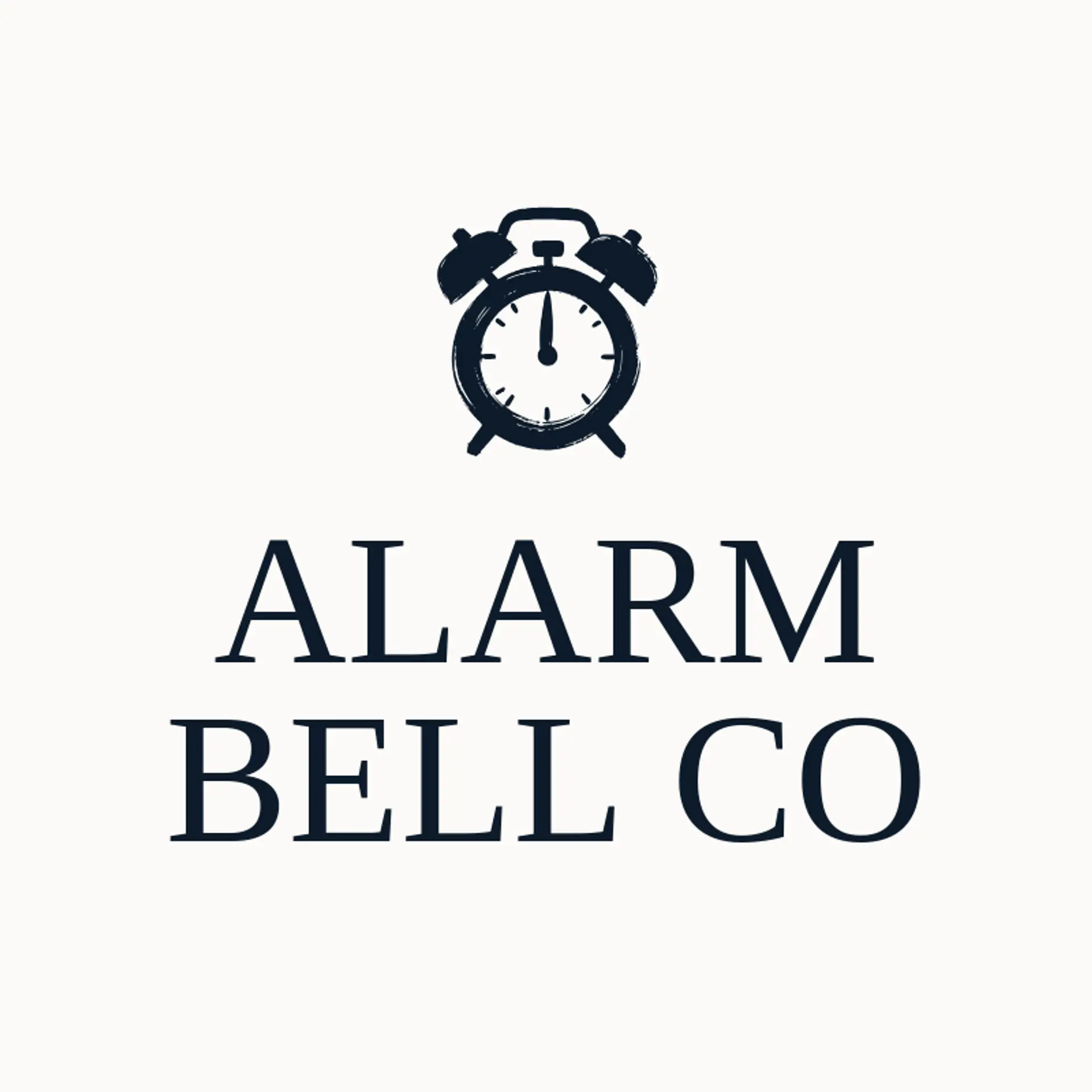 Alarm Bell Co logo for clock