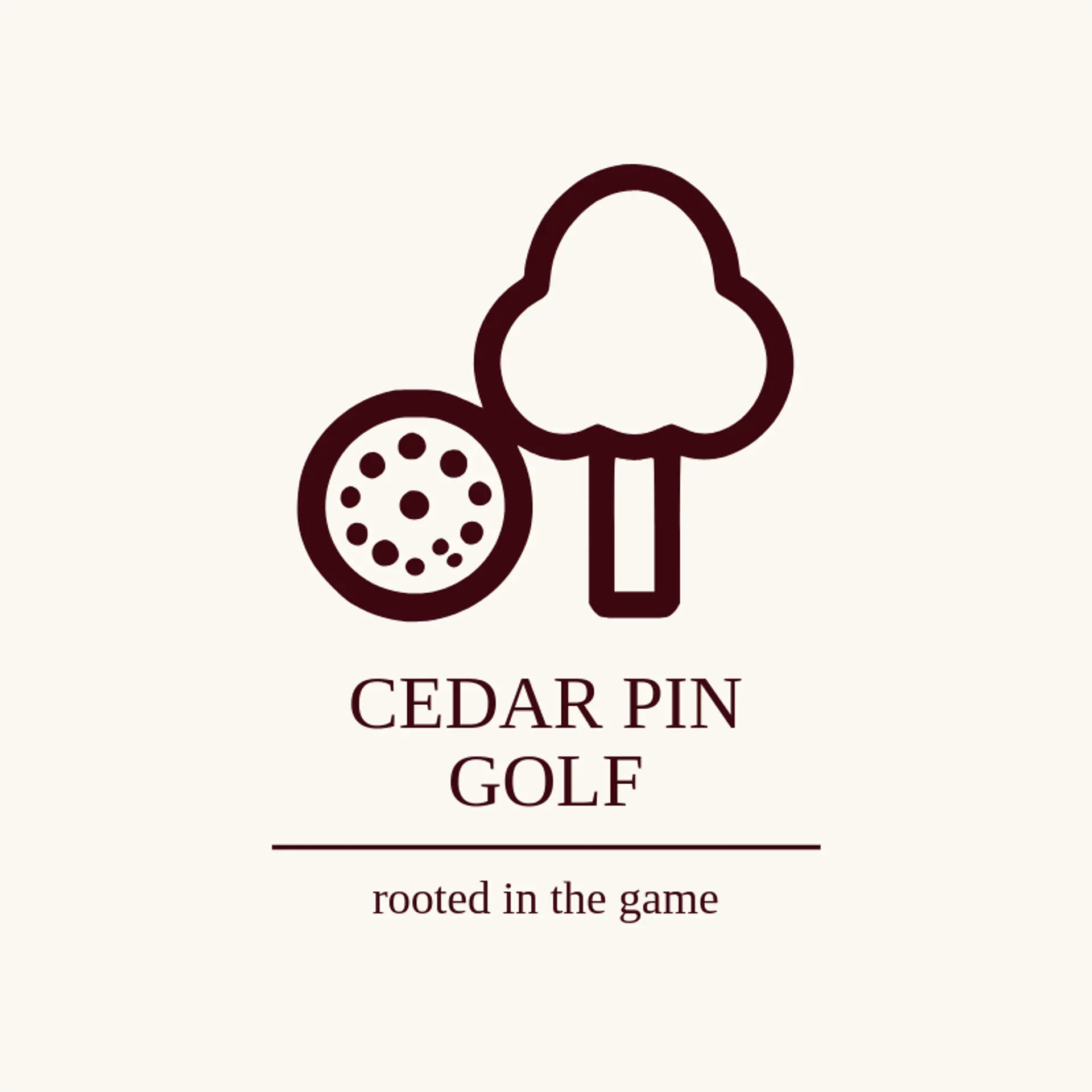 Cedar Pin Golf logo for golf ball