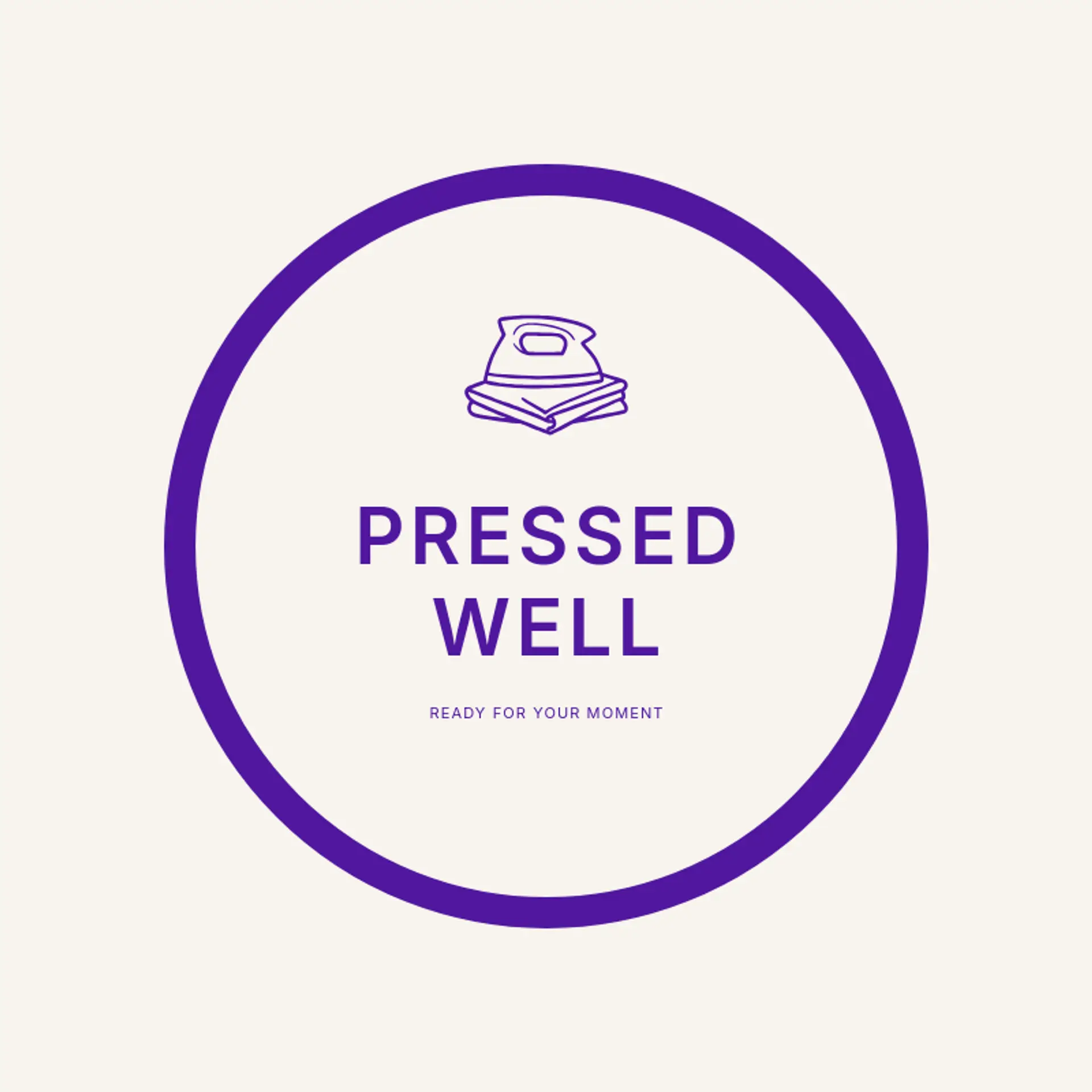 Pressed Well logo for tailor