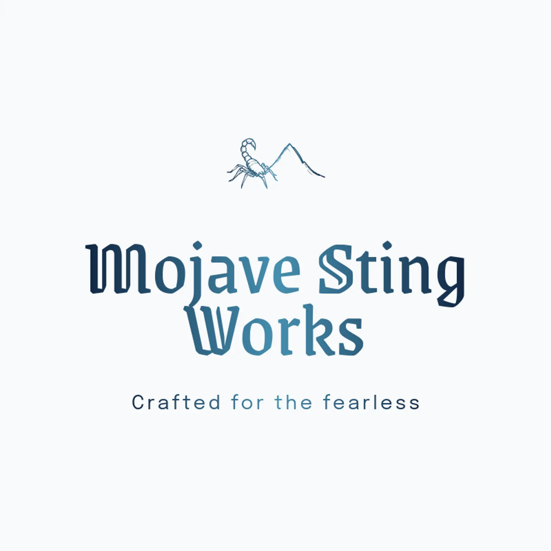 Mojave Sting Works logo for scorpion