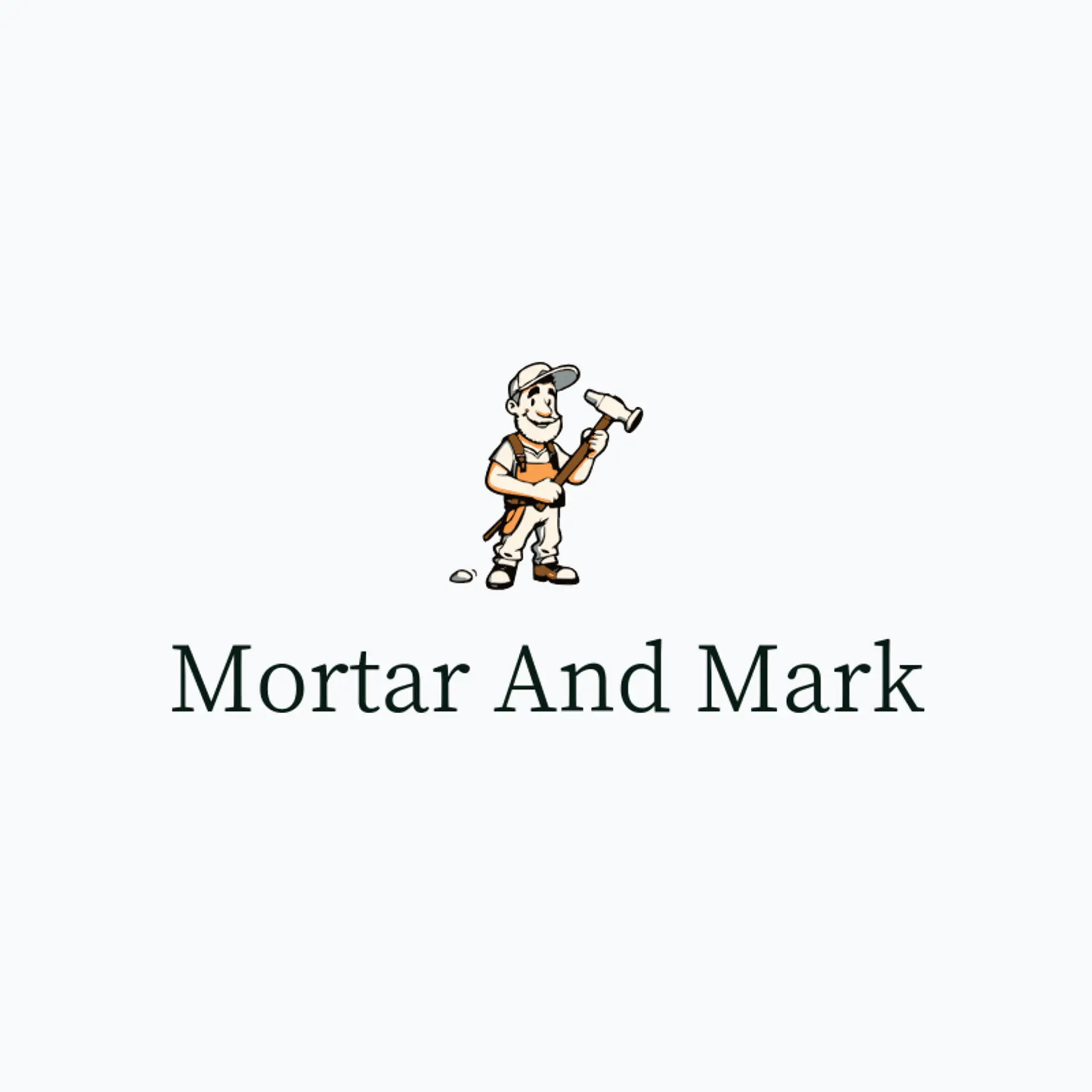 Mortar and Mark logo for mason
