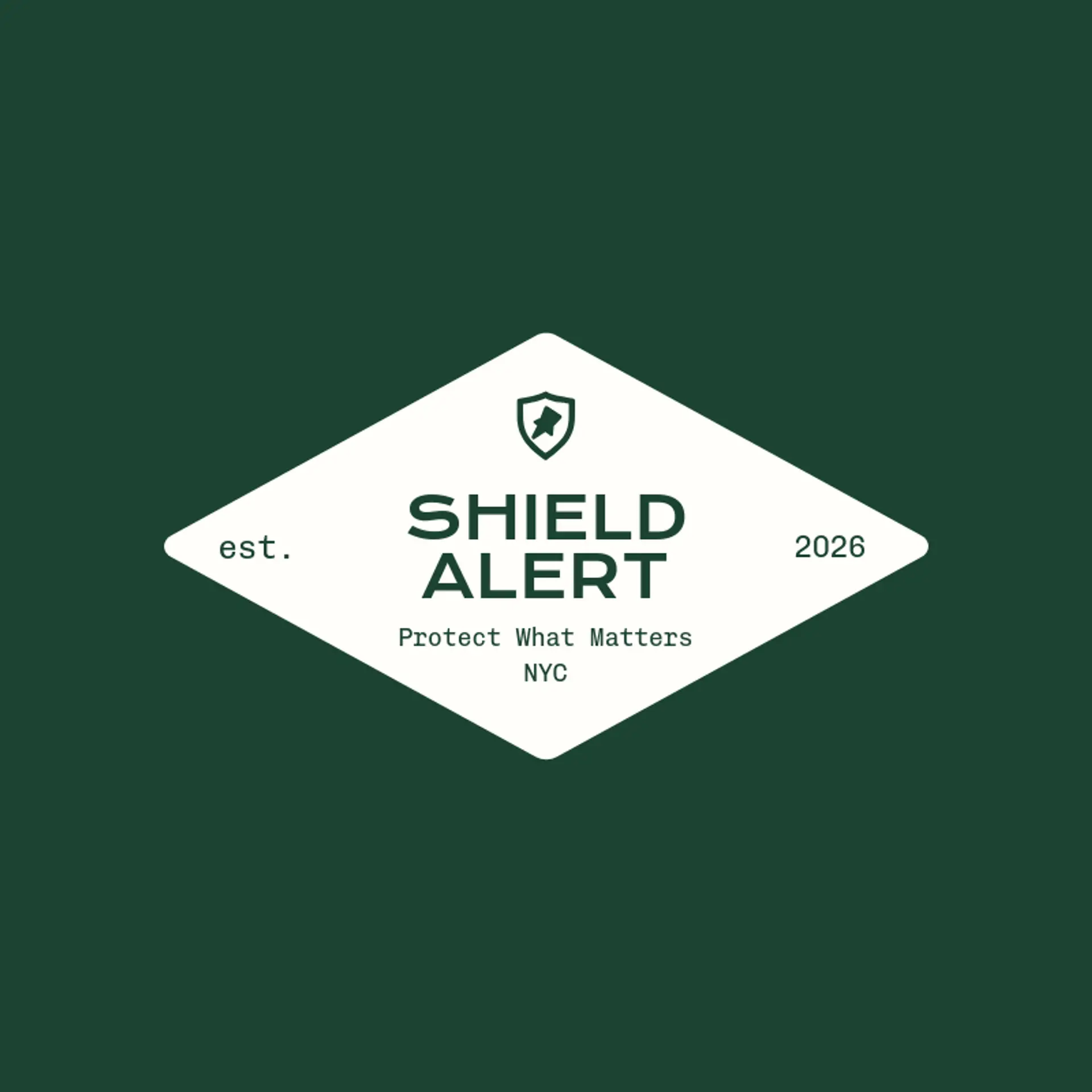 Shield Alert logo for danger