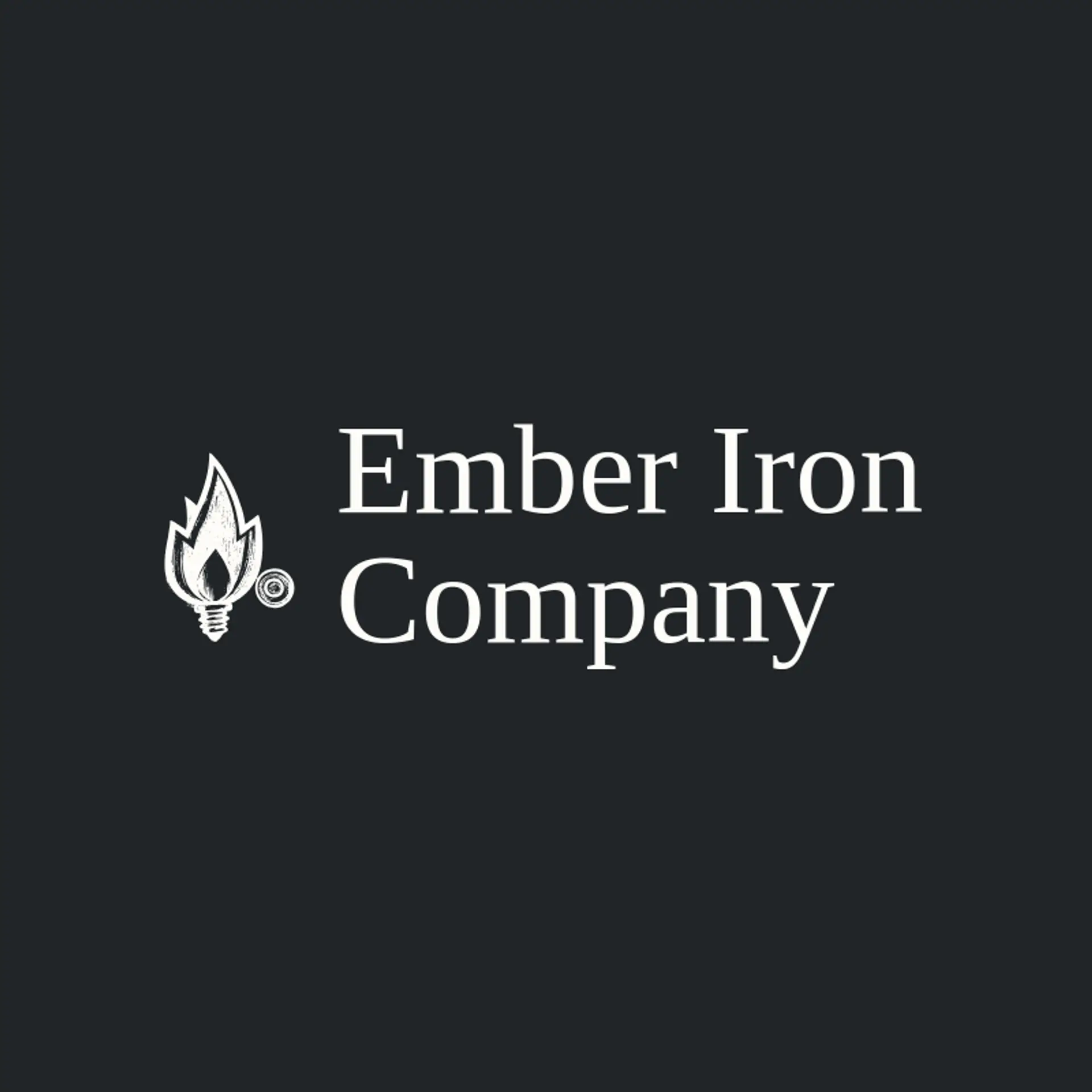 Ember Iron Company logo for metal