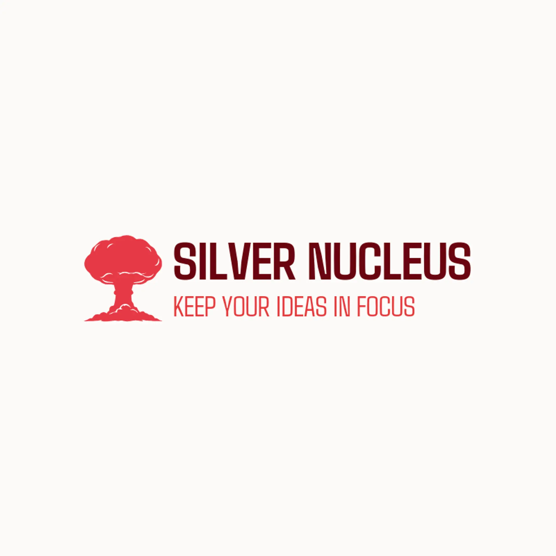 Silver Nucleus logo for atomic