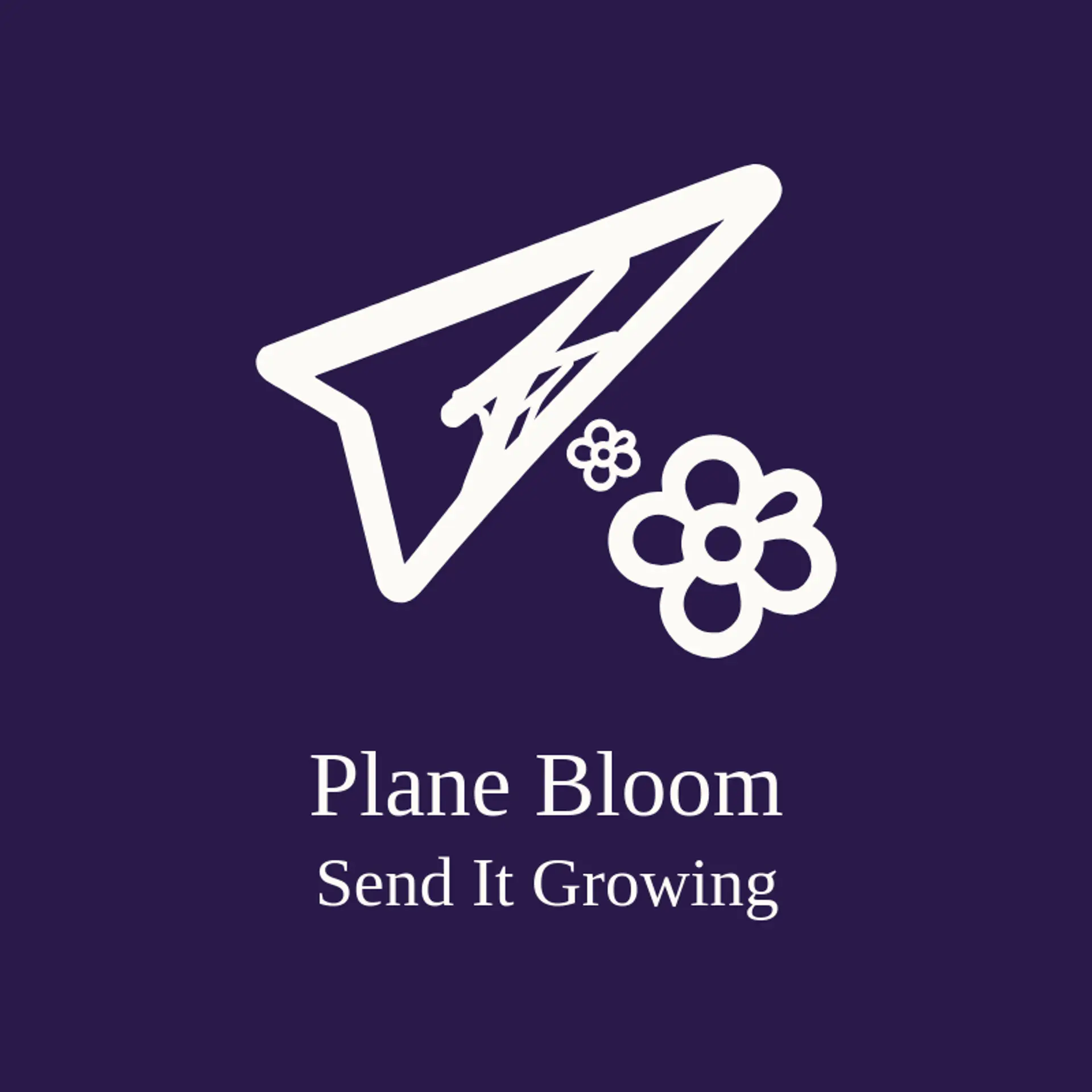 Plane Bloom logo for message