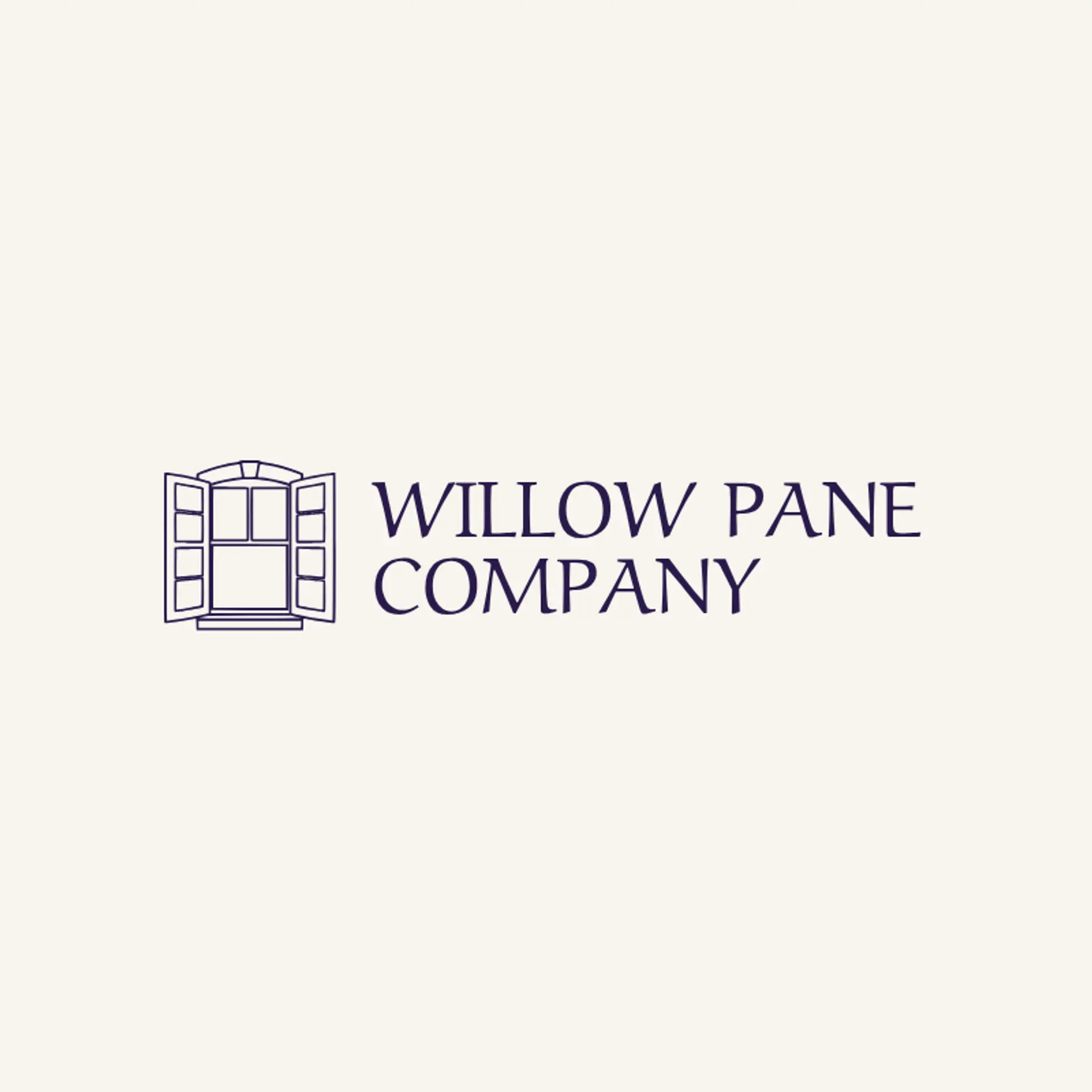 Willow Pane Company logo for window