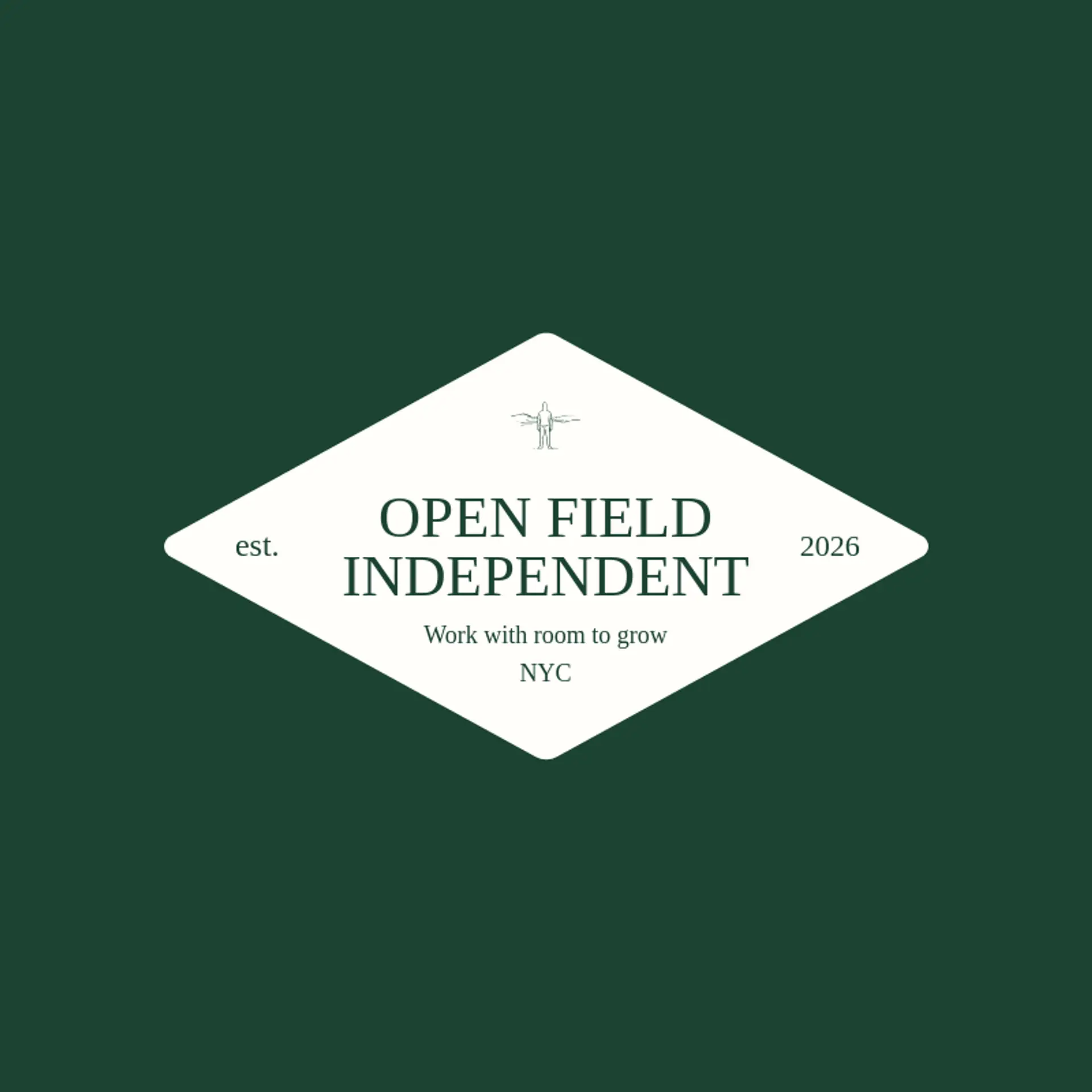 Open Field Independent logo for freelancer